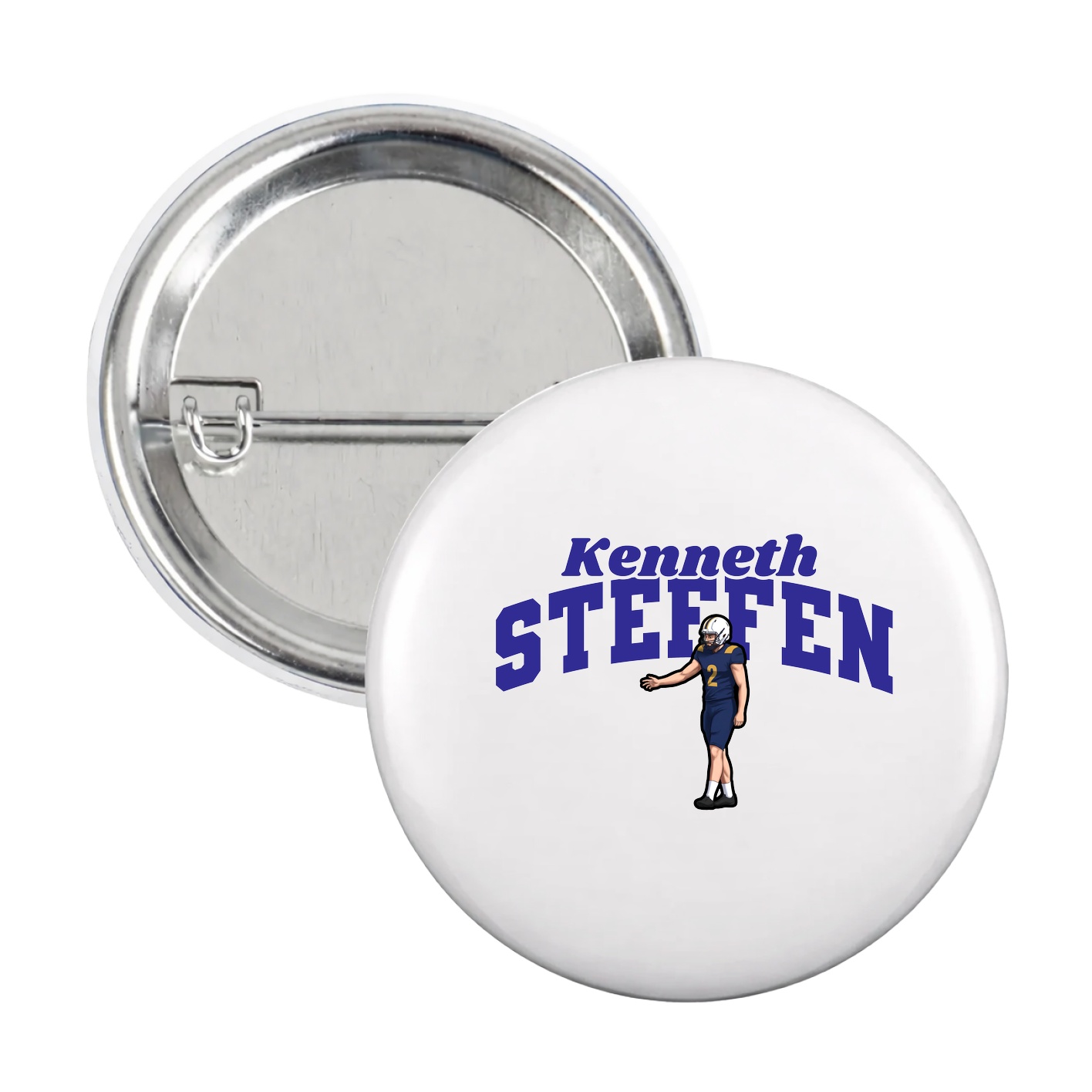 Game Day Button — Signature Arch in White