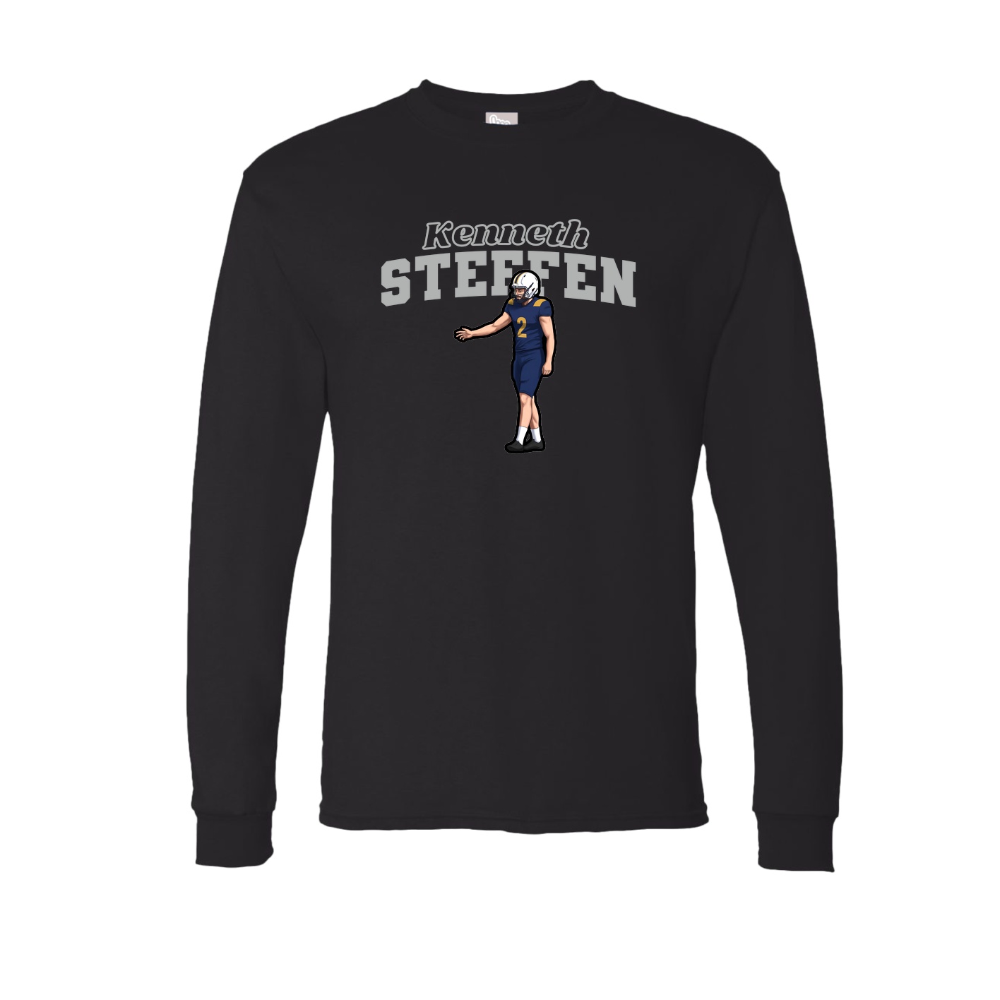 Long Sleeve Tee — Name Arch in Black