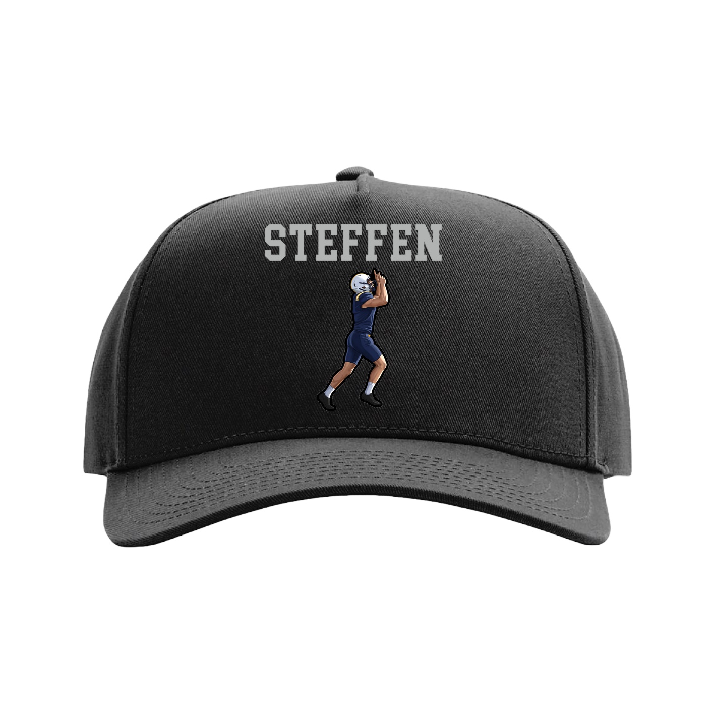 Full Fabric Five-Panel Champ Cap — Shirsey in Black