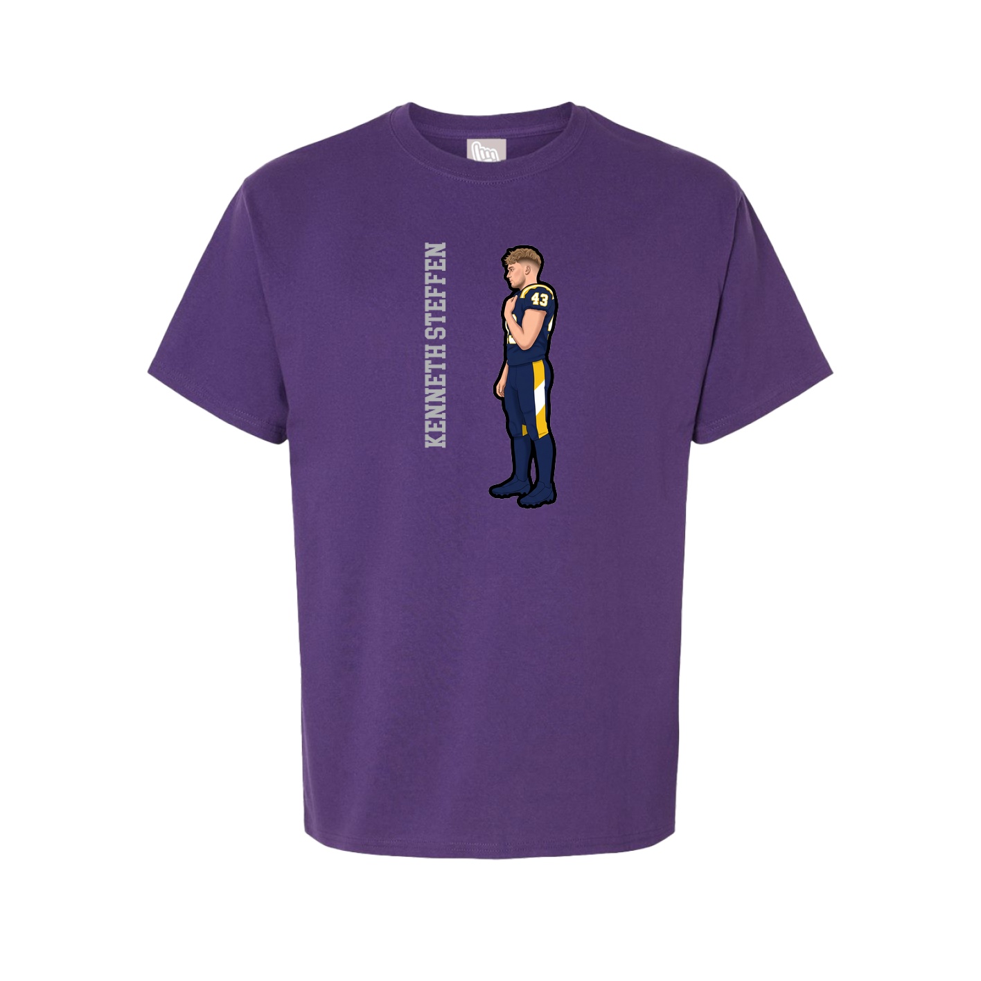 Tee — Name Vertical in Purple