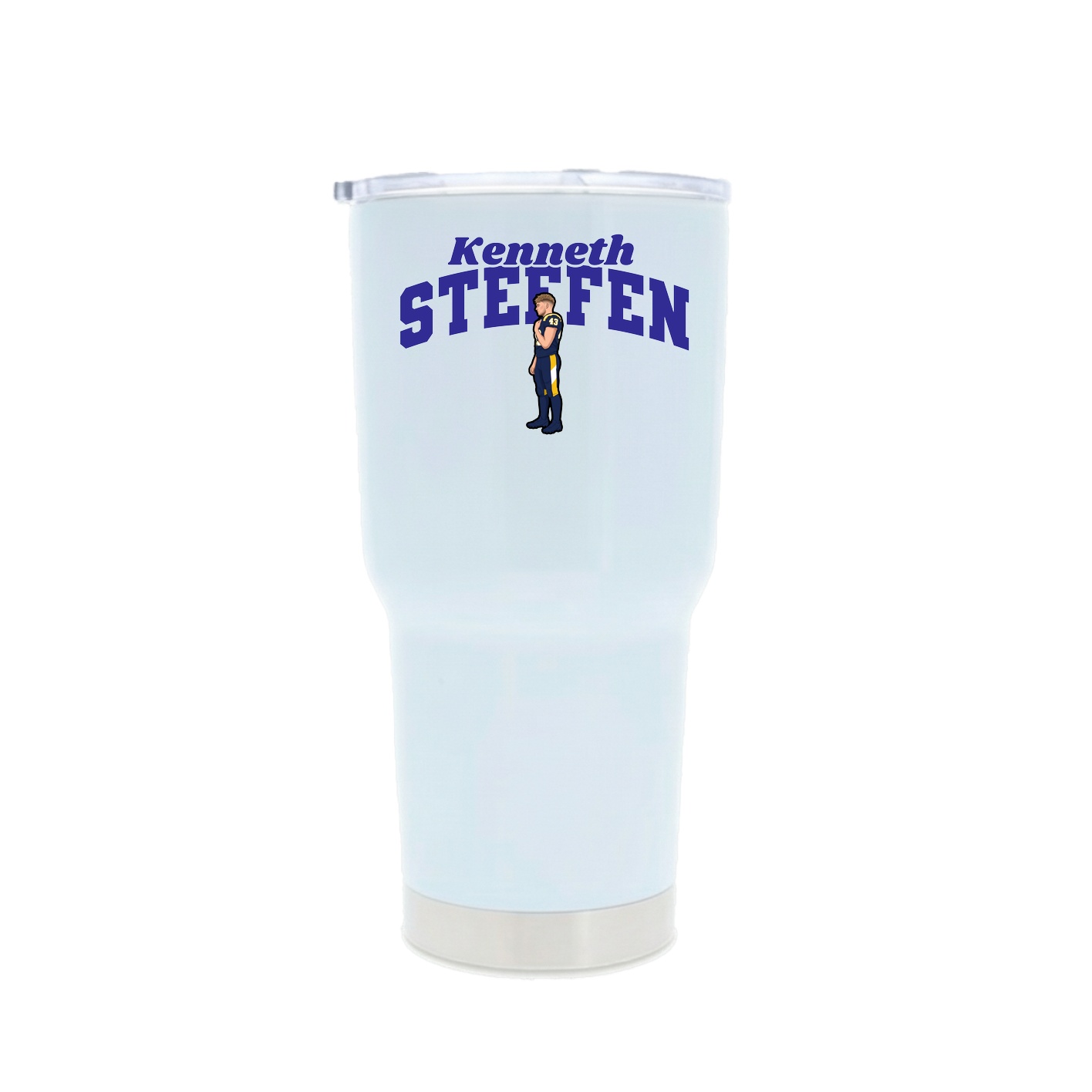 30oz Stainless Steel Tumbler — Signature Arch in White