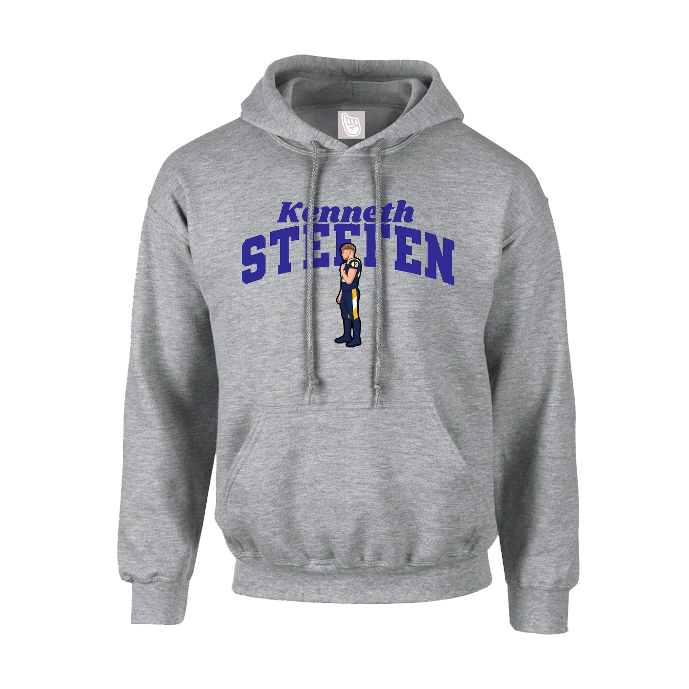 Youth Hoodie — Signature Arch in Grey