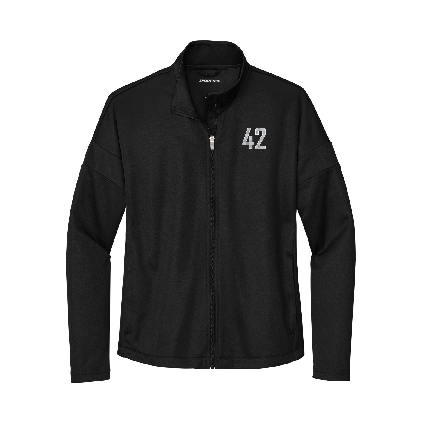 Womens Team Travel Full-Zip Jacket — Front Shirsy in Black