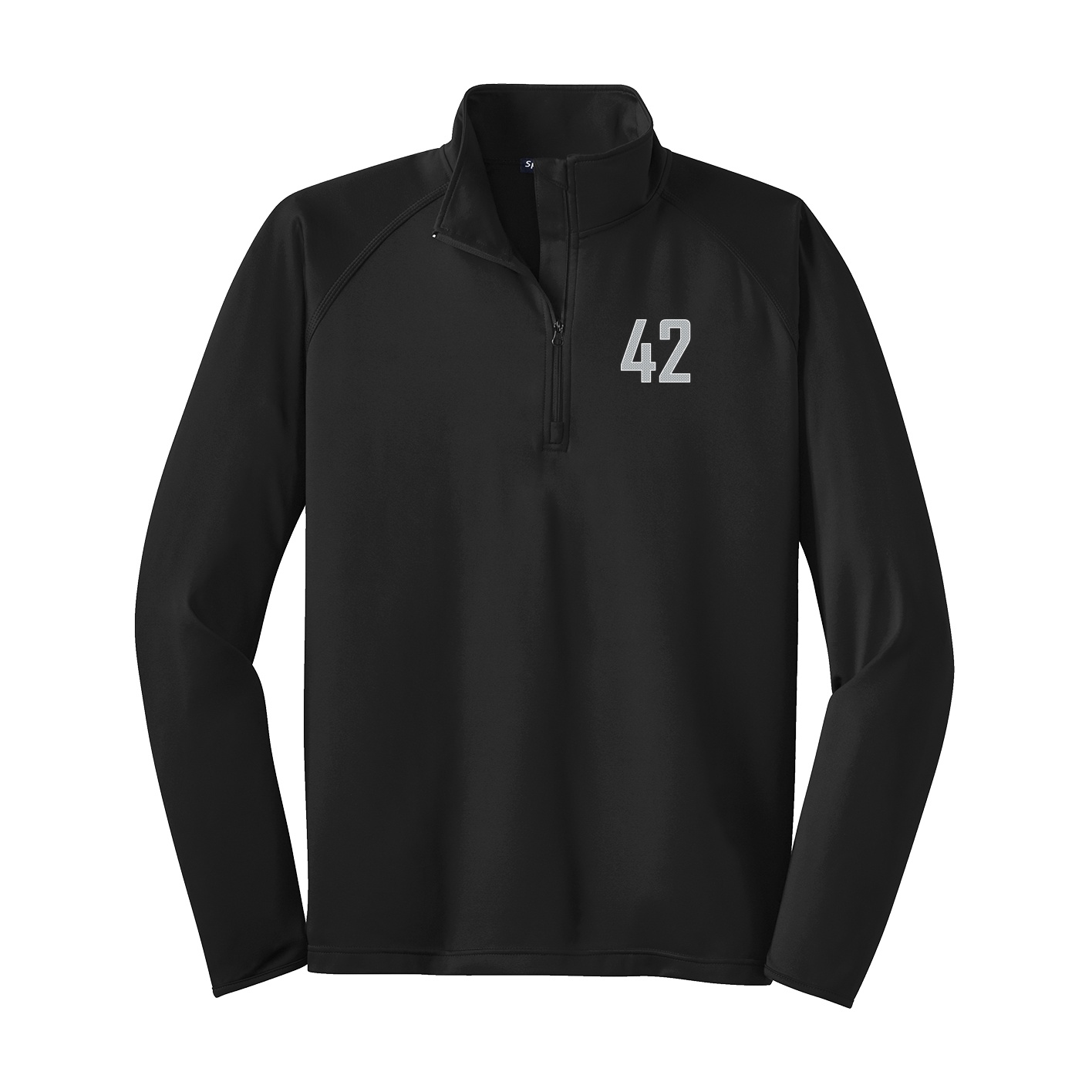 Q-Zip Pullover — Front Shirsy in Black
