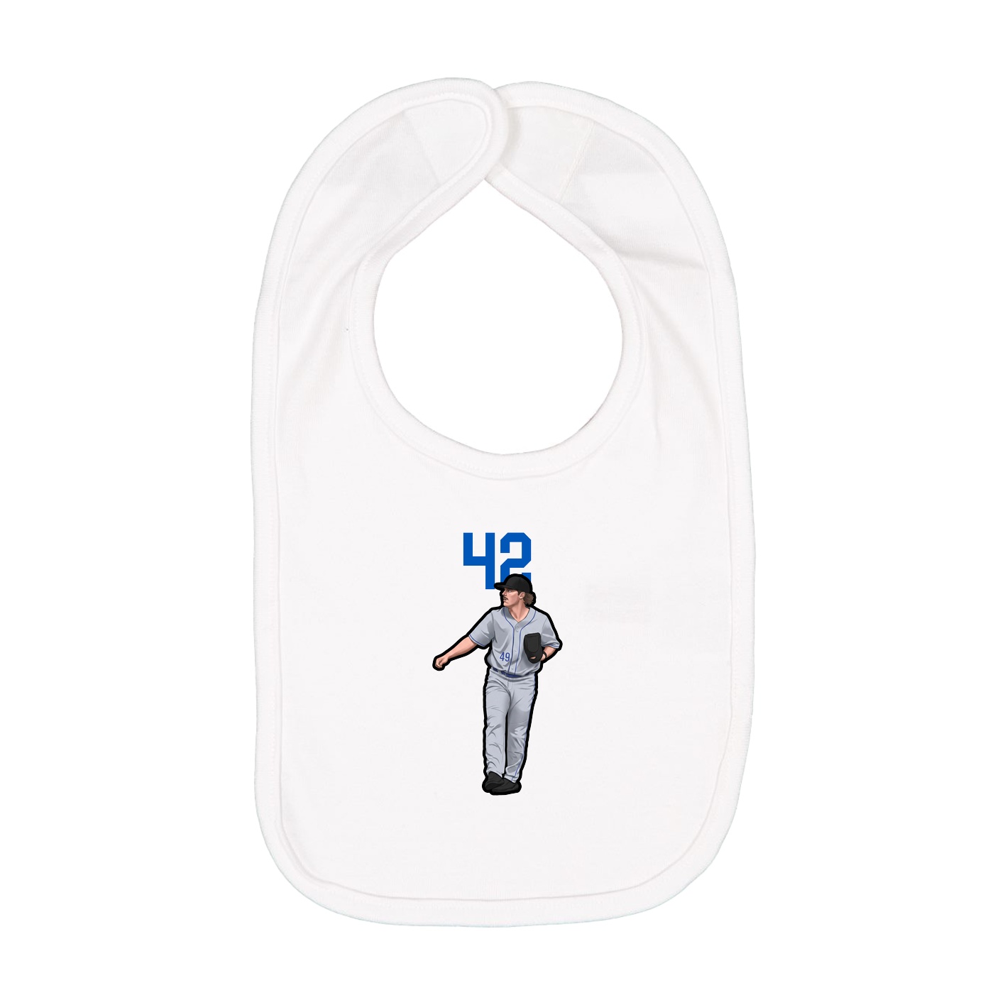 Infant Bib — Number Top in White