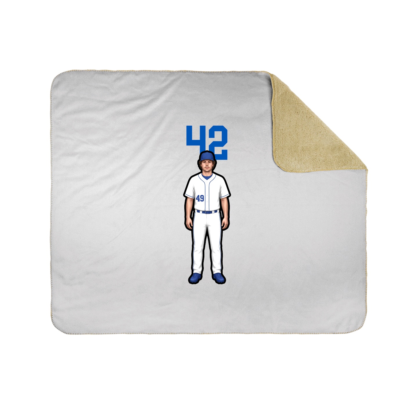 Throw Blanket — Number Top in White