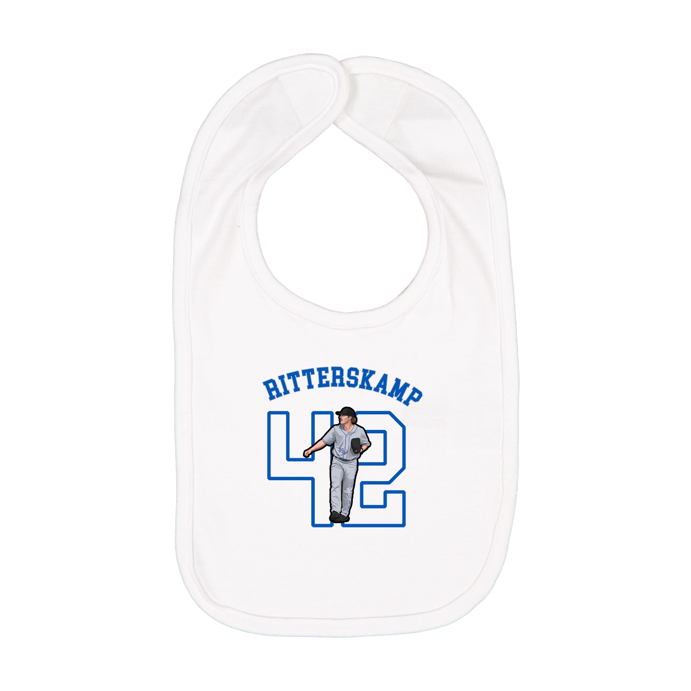 Infant Bib — Shirsey Arch in White
