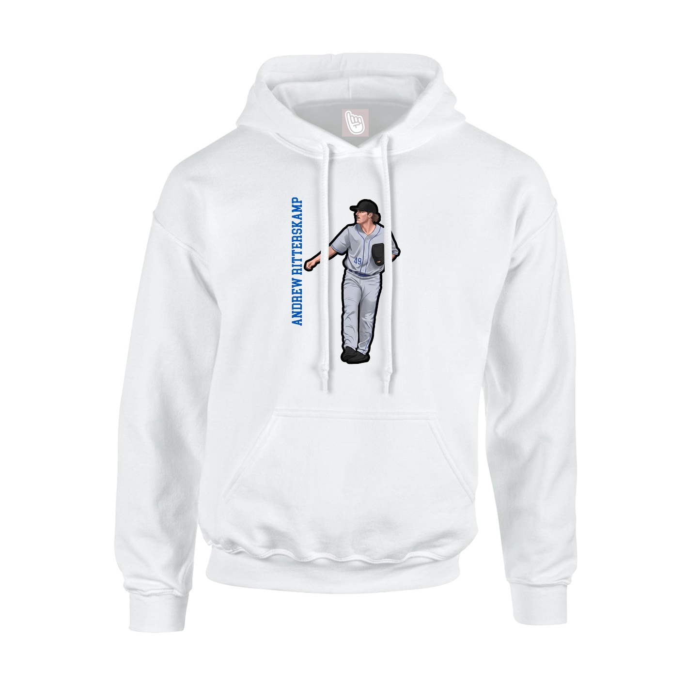 Hoodie — Name Vertical in White