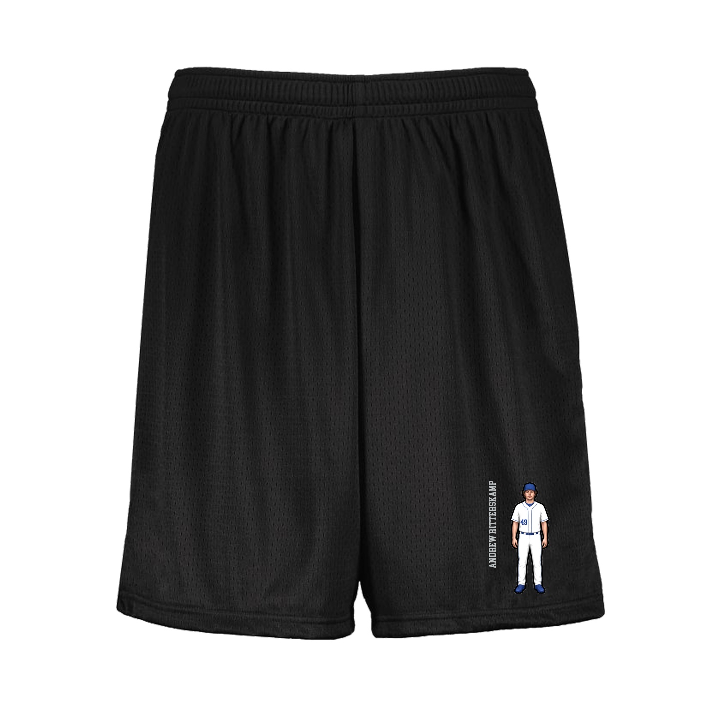 Shorts — Name Vertical in Black