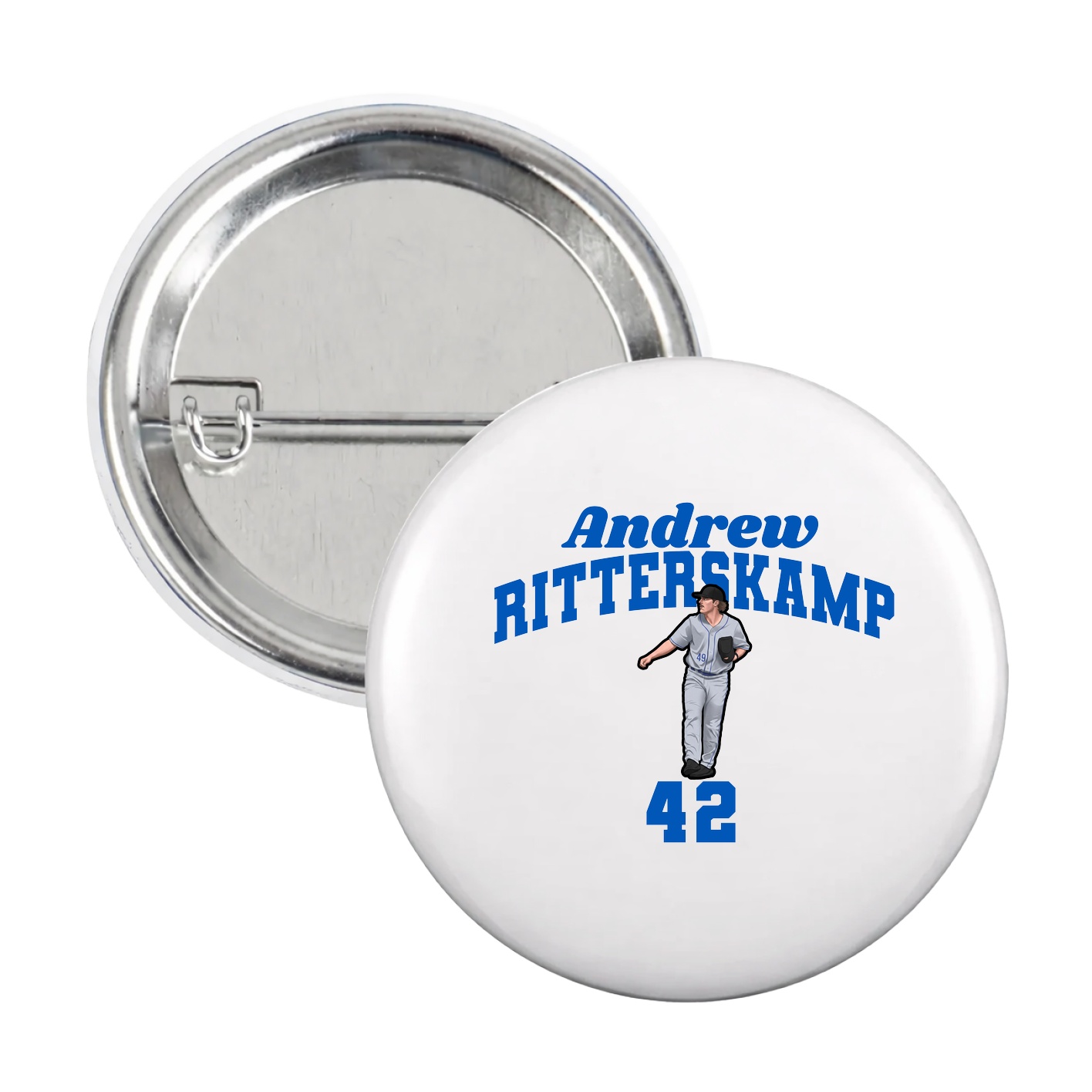 Game Day Button — Signature Arch in White