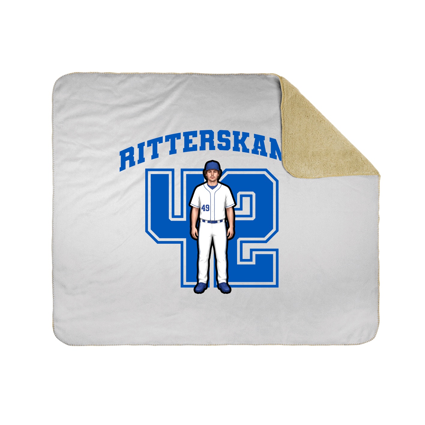 Throw Blanket — Number in White