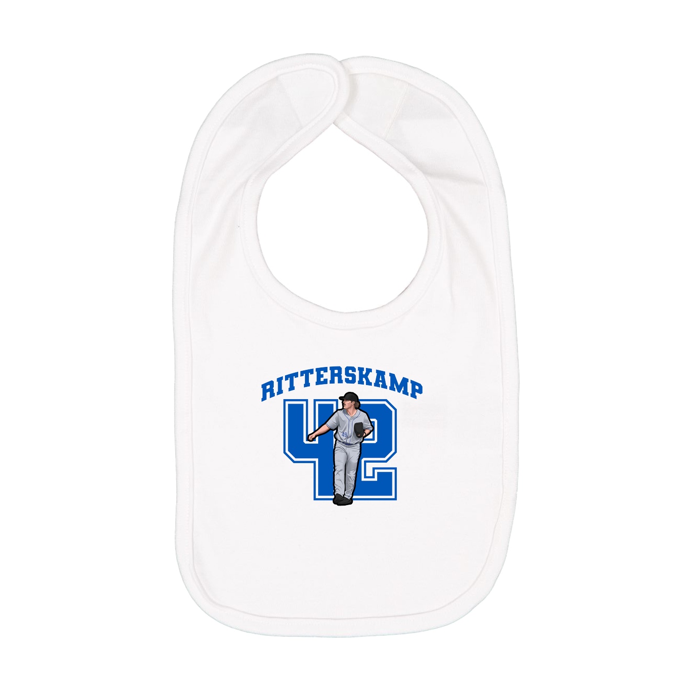 Infant Bib — Number in White