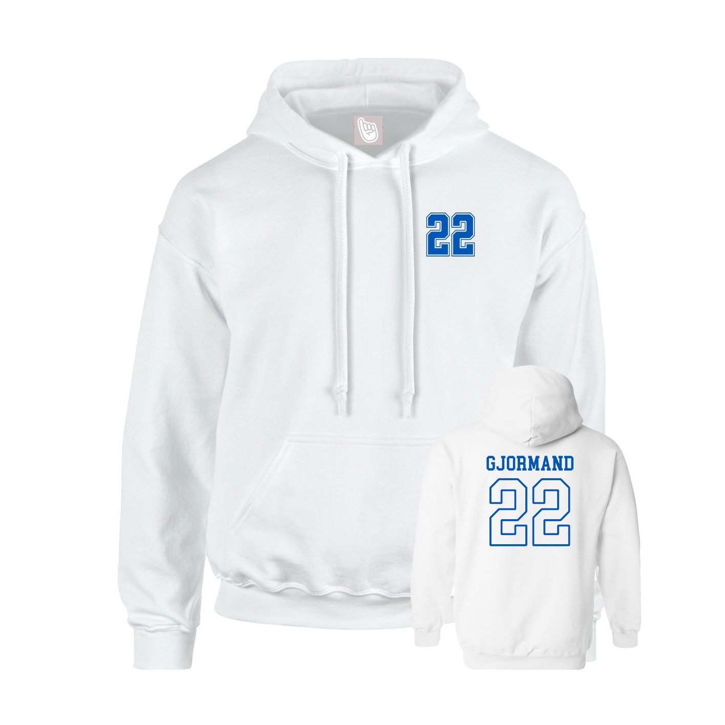 Hoodie — Chest Back in White