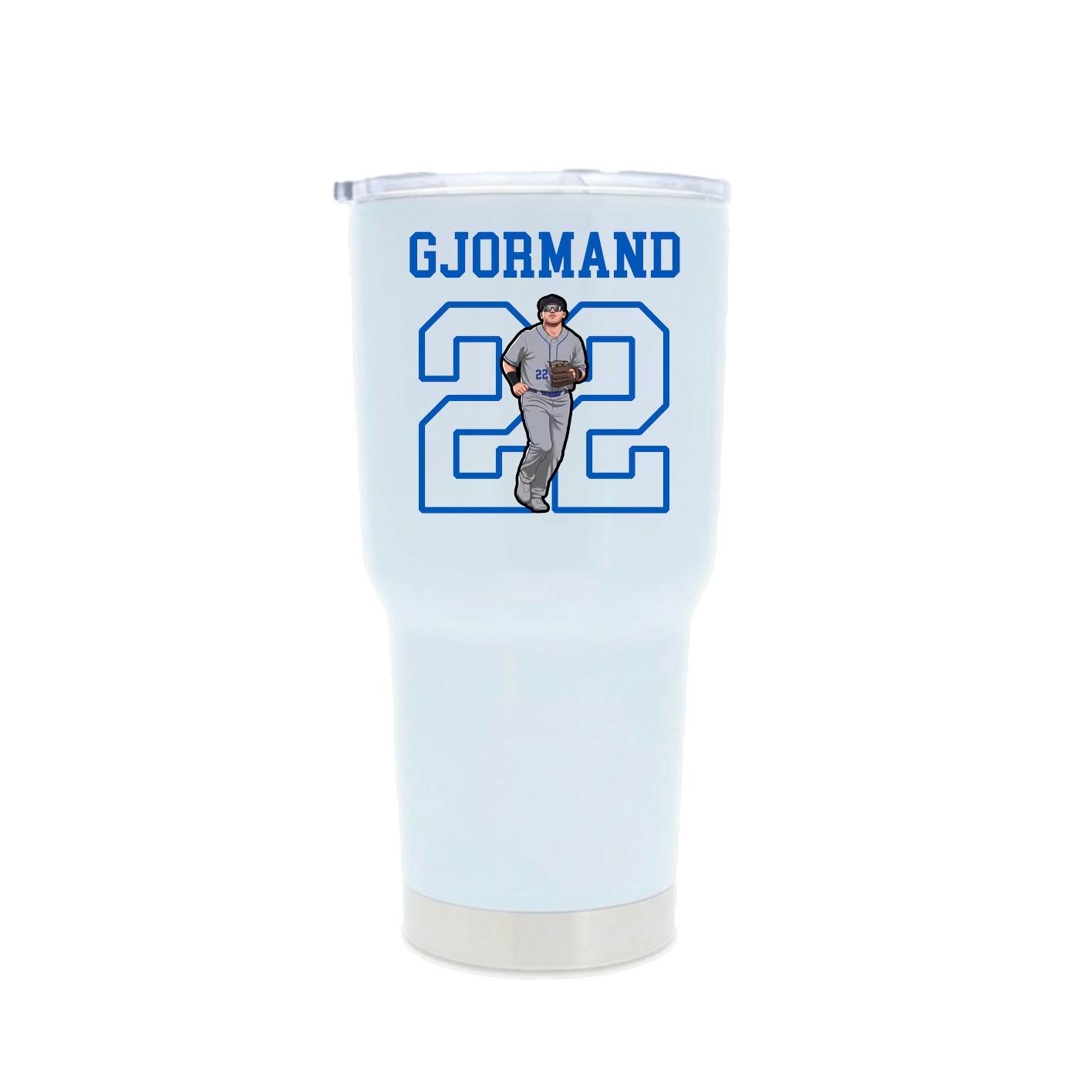 30oz Stainless Steel Tumbler — Shirsey in White