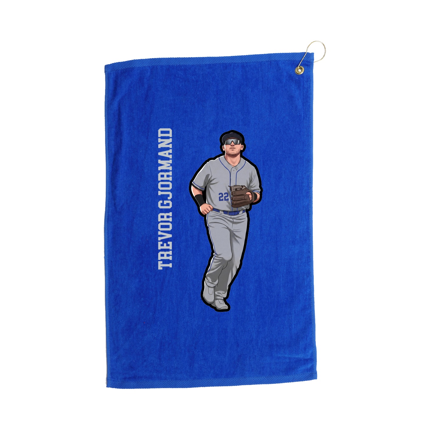 Golf Towel — Name Vertical in Royal