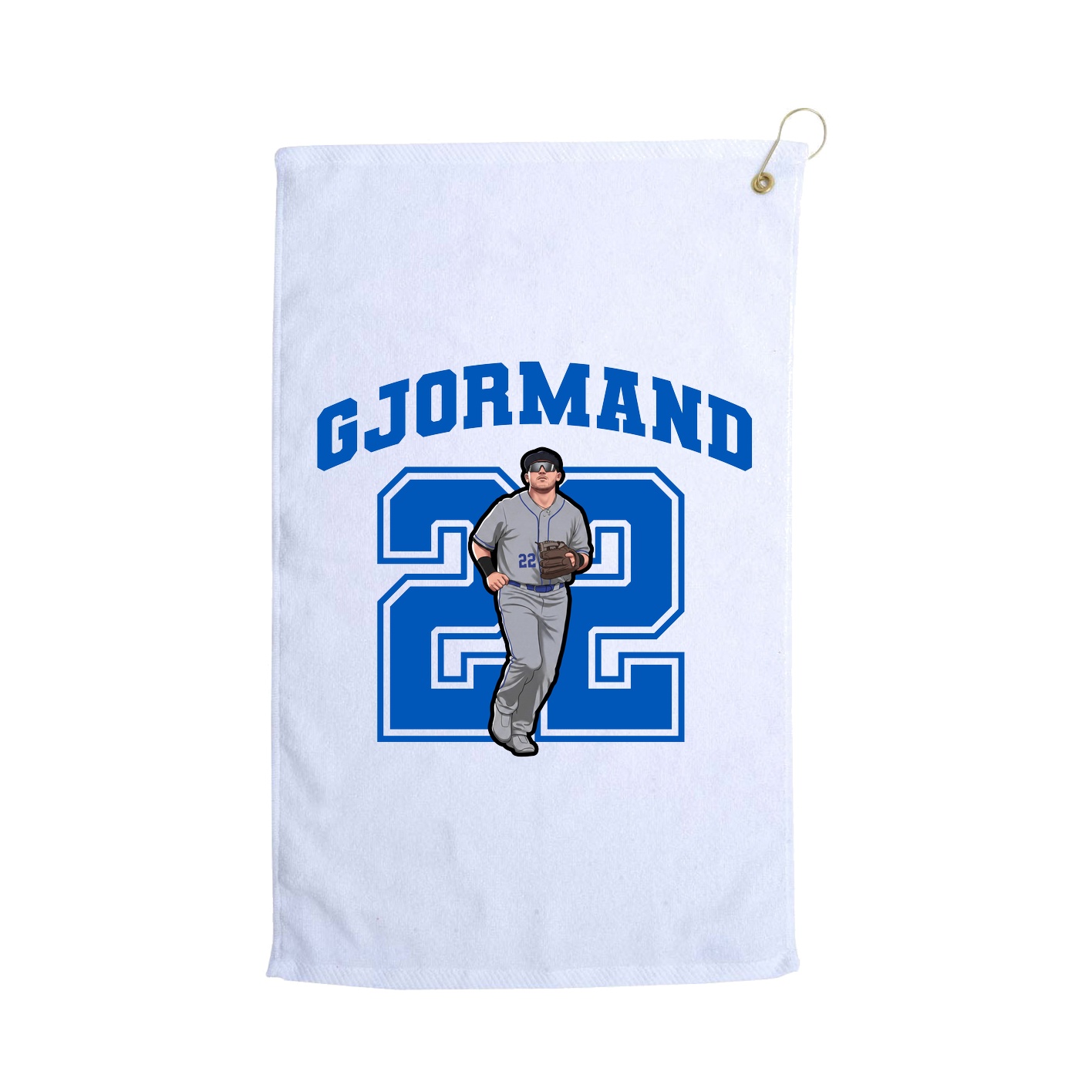 Golf Towel — Number in White