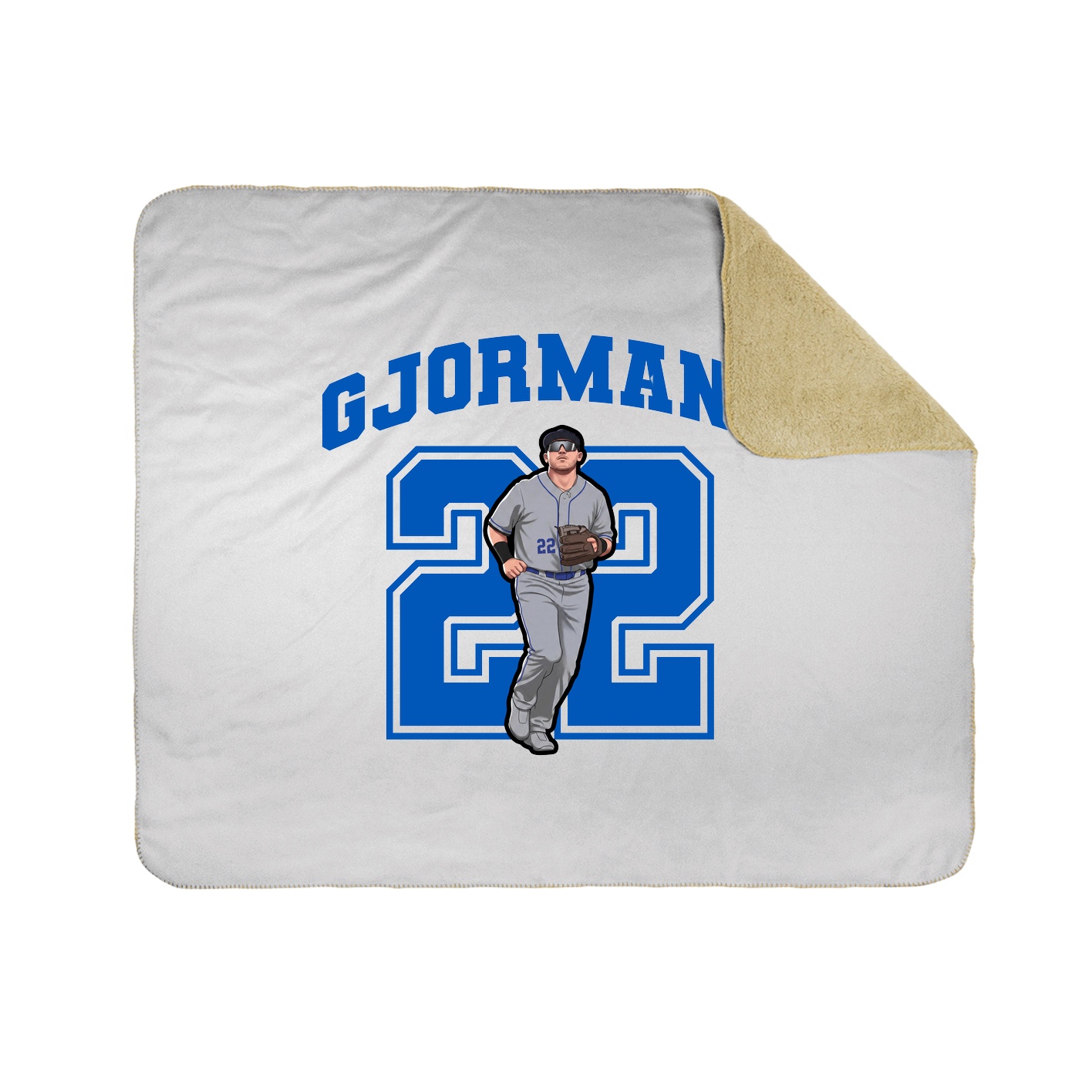 Throw Blanket — Number in White