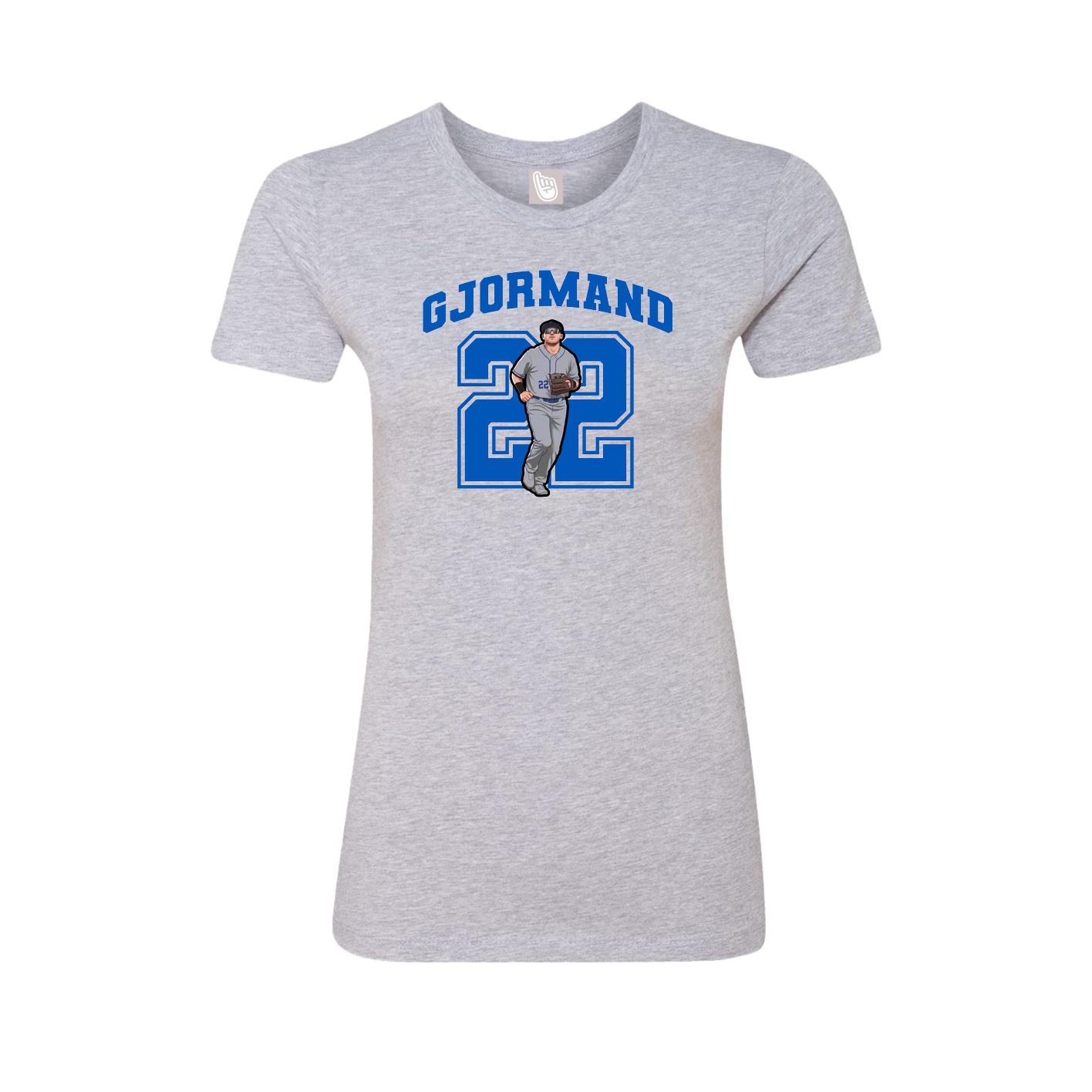 Fitted Women's Tee — Number in Grey