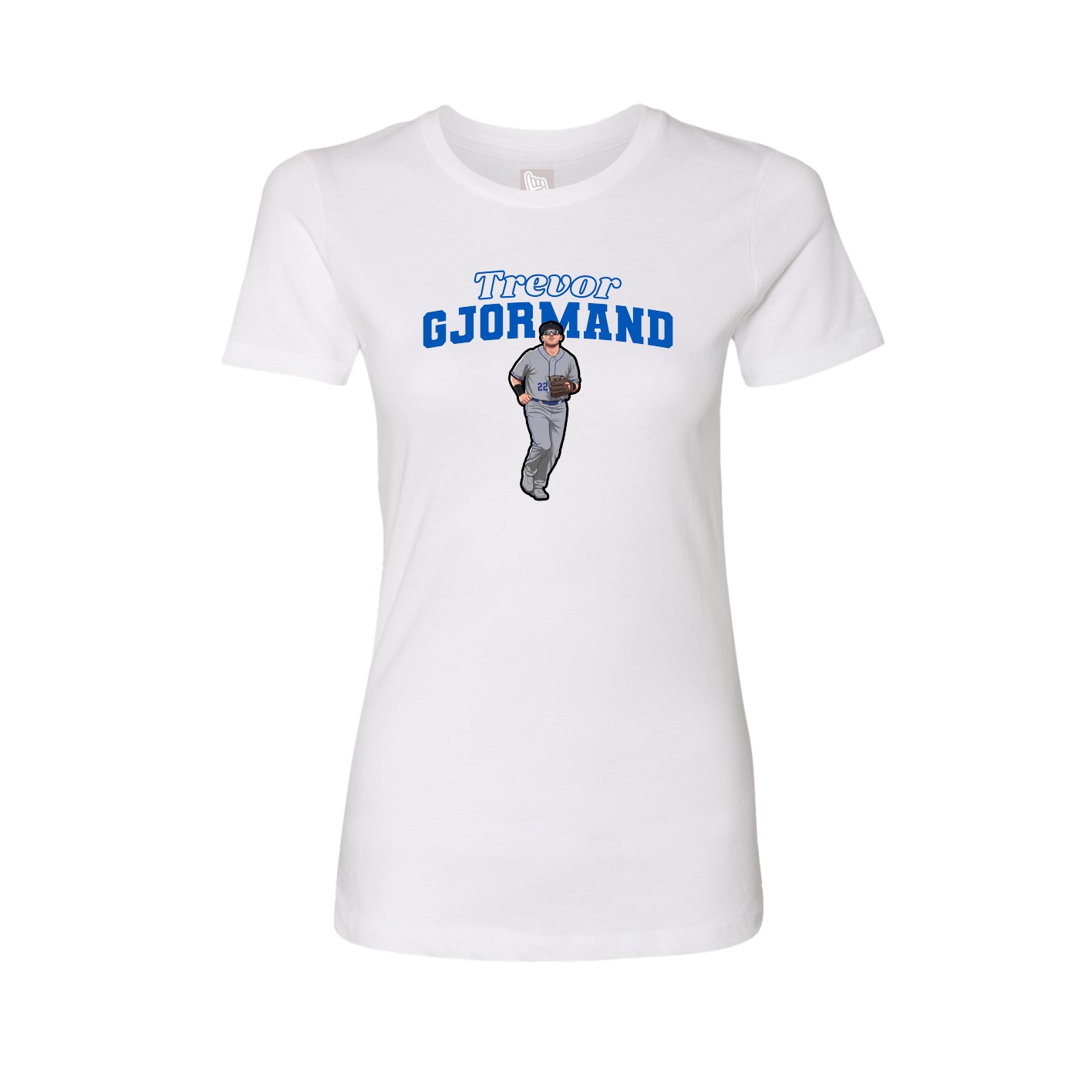 Fitted Women's Tee — Name Arch in White
