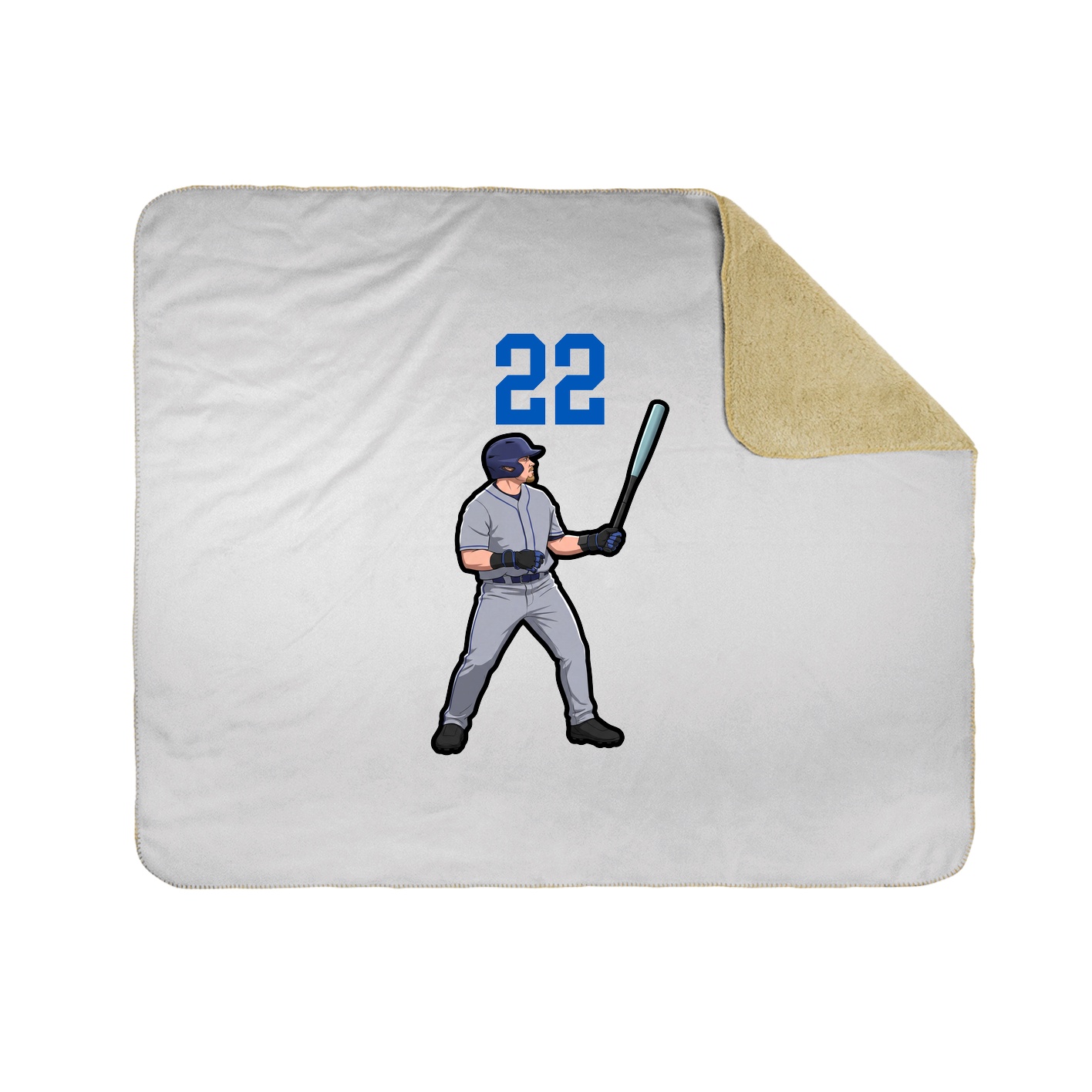 Throw Blanket — Number Top in White