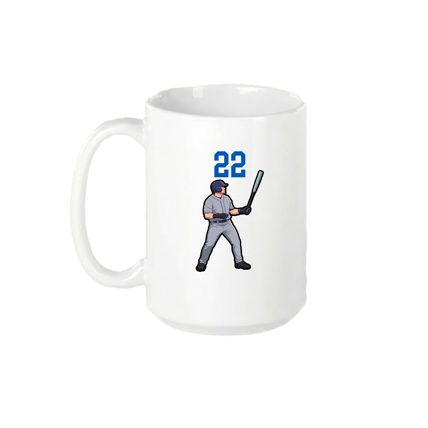 15oz Coffee Mug — Number Top in White