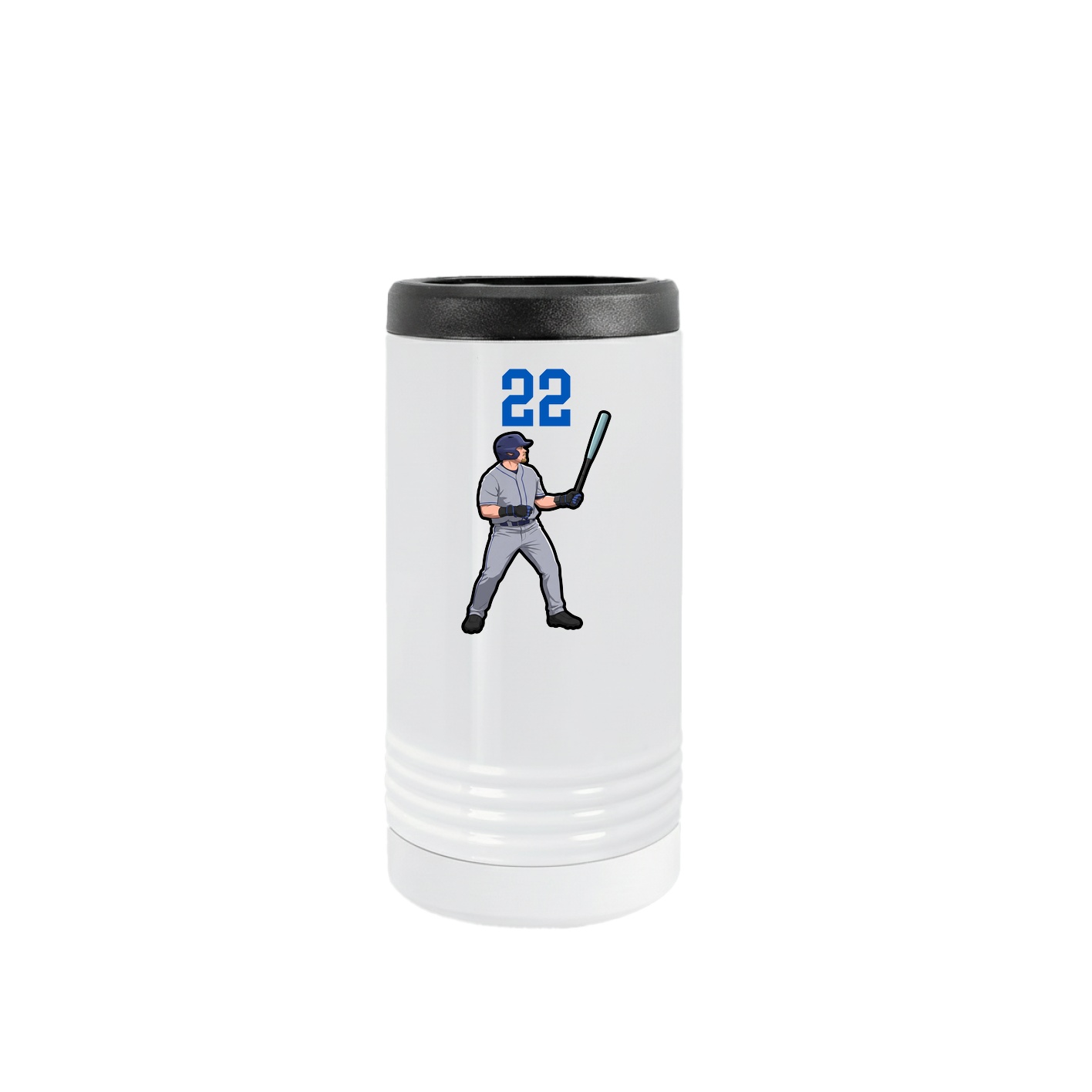 Slim Beverage Holder — Number Top in White