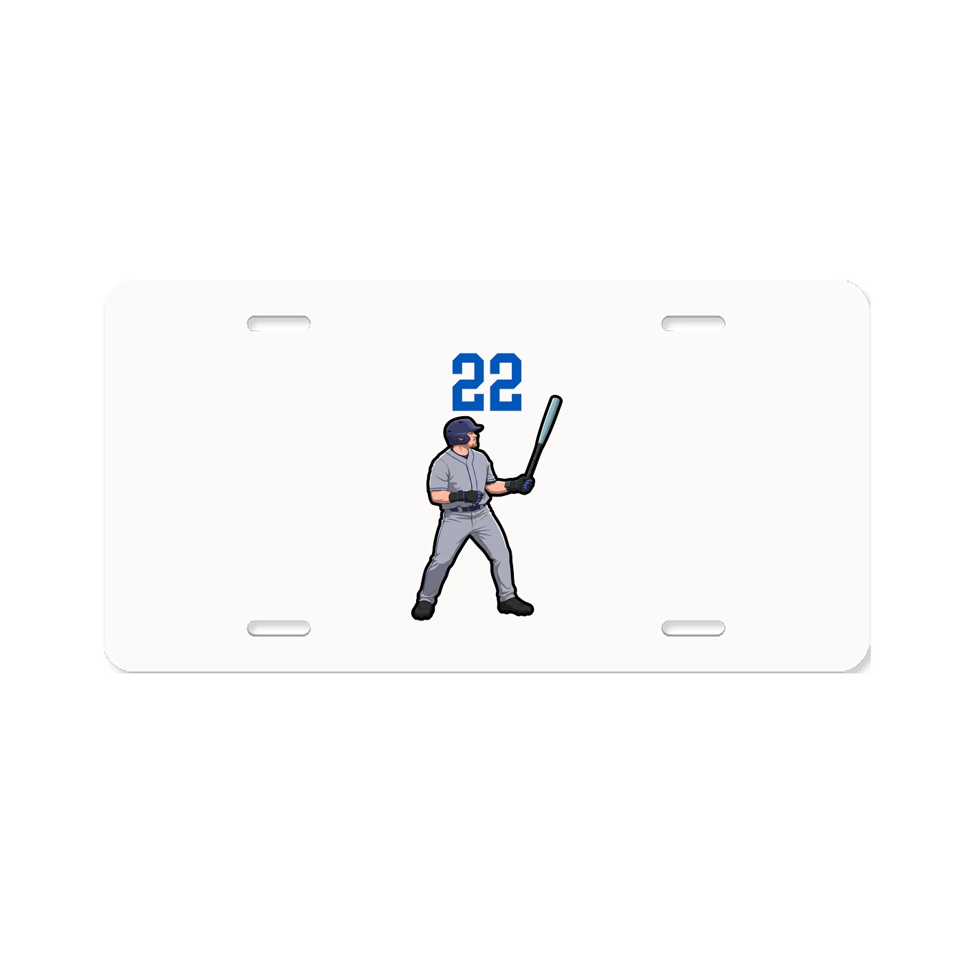 License Plate — Number Top in Classic