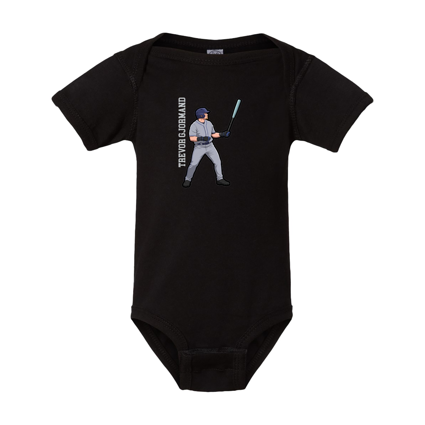 Baby Onesie — Name Vertical in Black