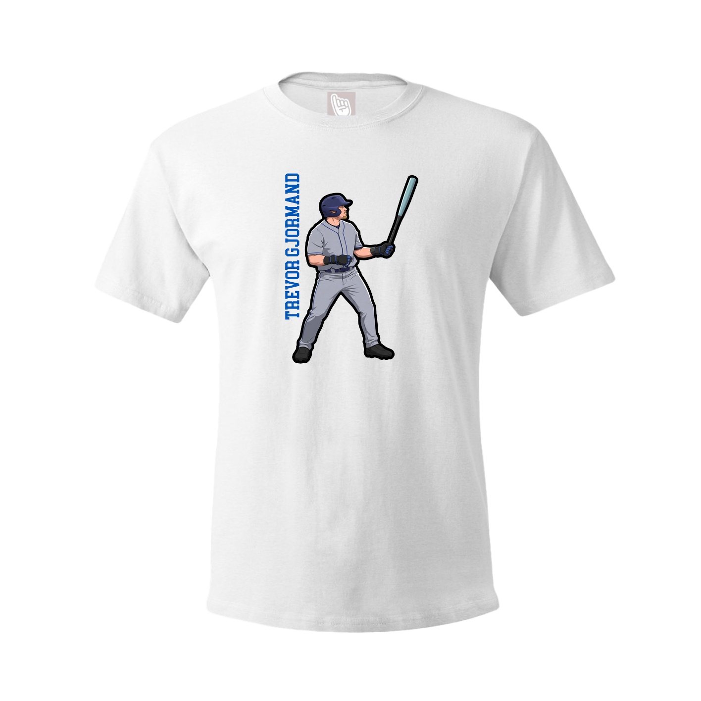 Tee — Name Vertical in White
