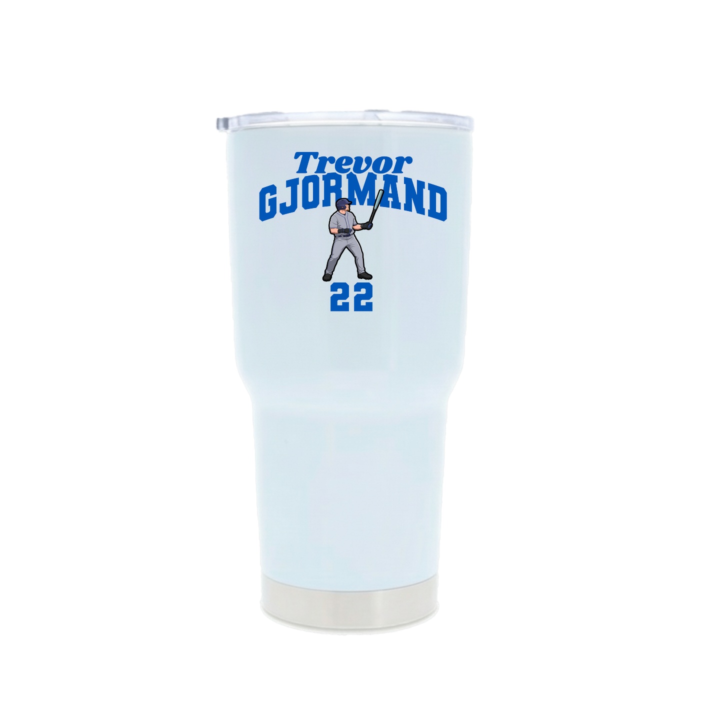 30oz Stainless Steel Tumbler — Signature Arch in White