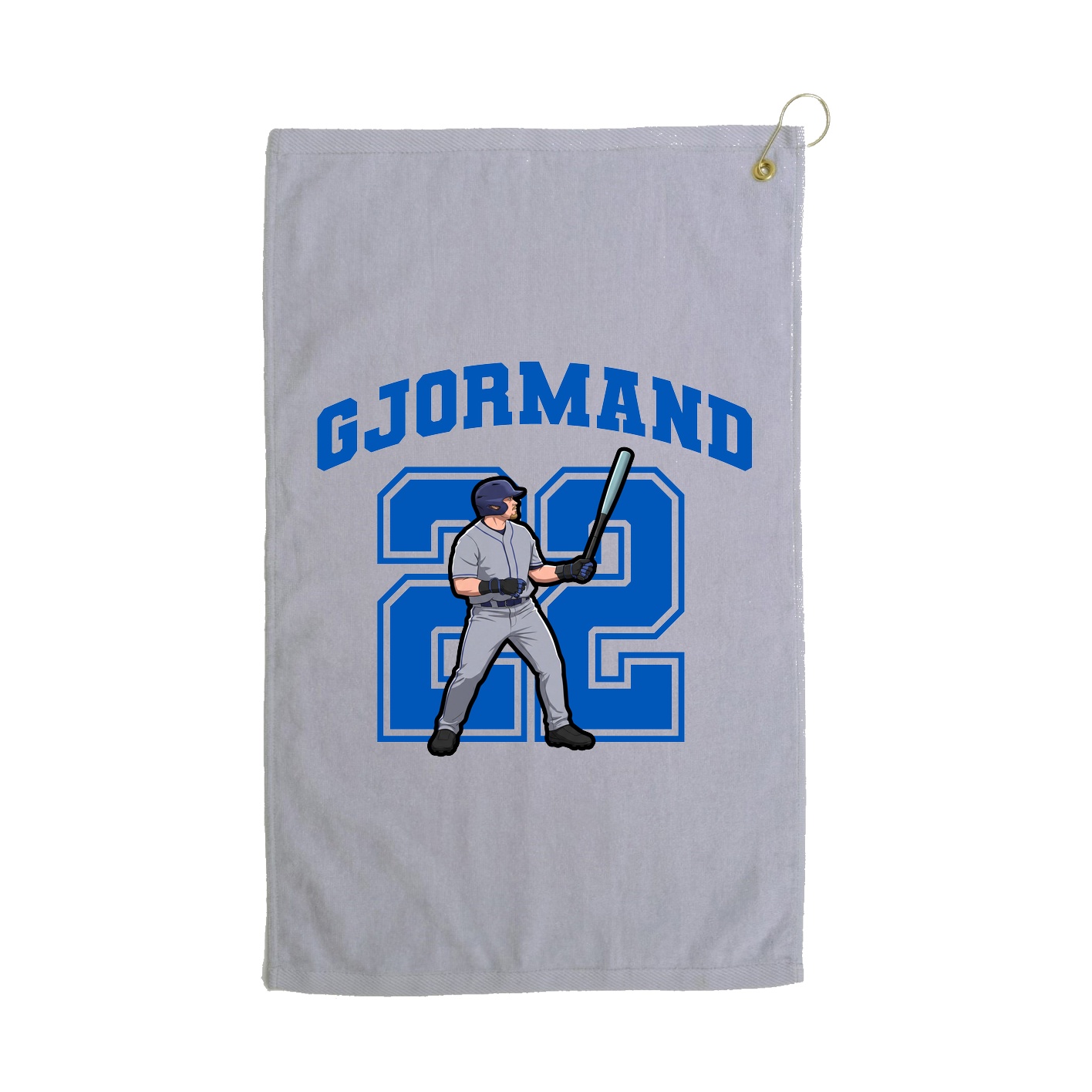 Golf Towel — Number in Grey