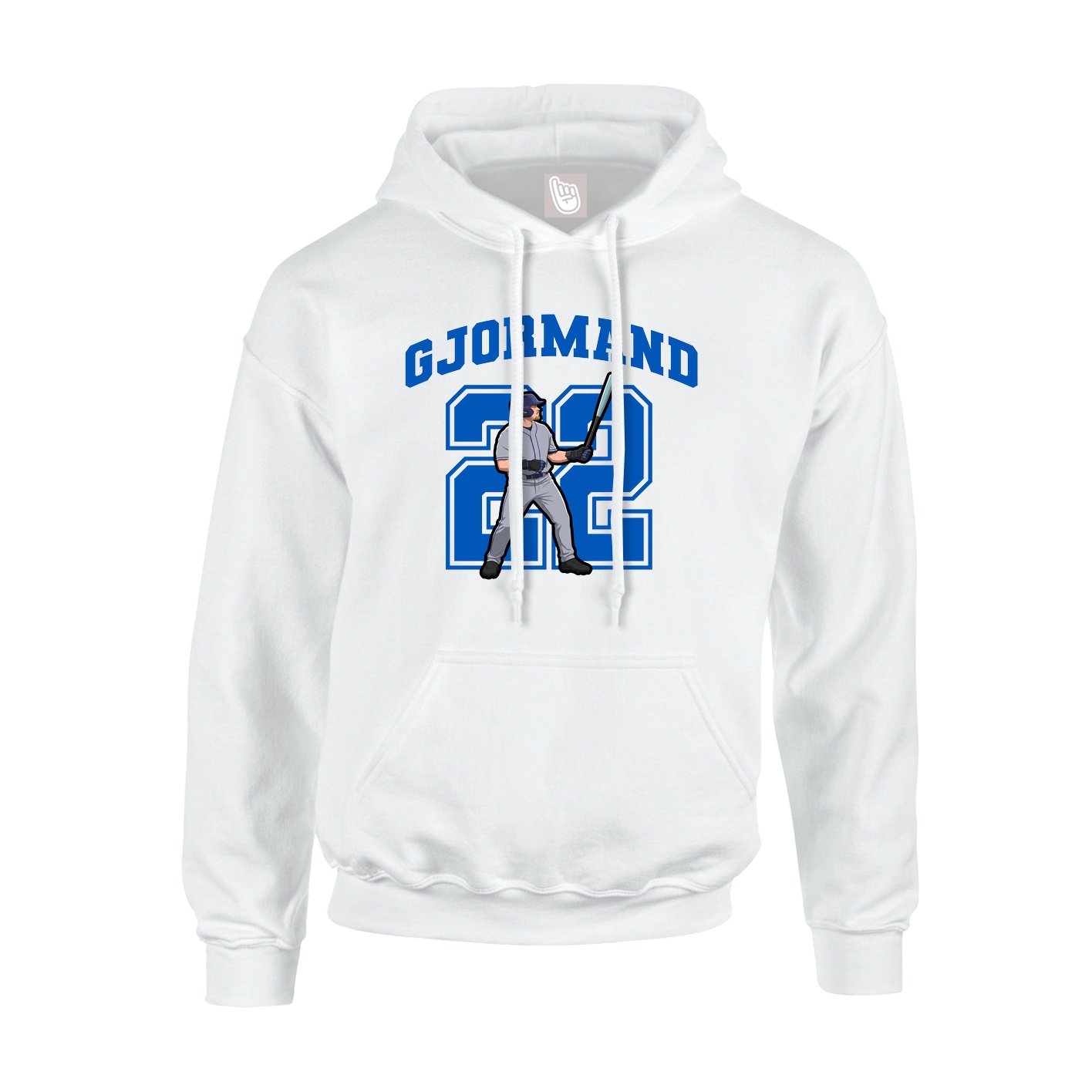 Hoodie — Number in White
