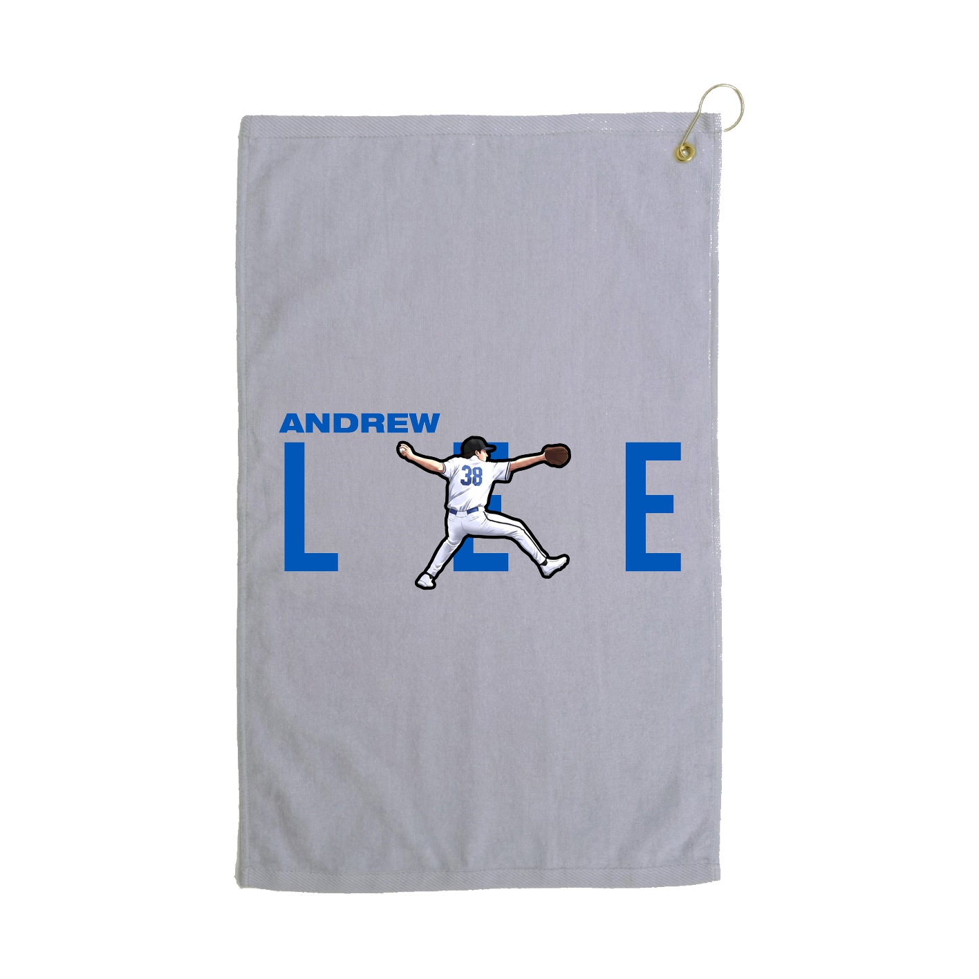 Golf Towel — Player Name in Grey