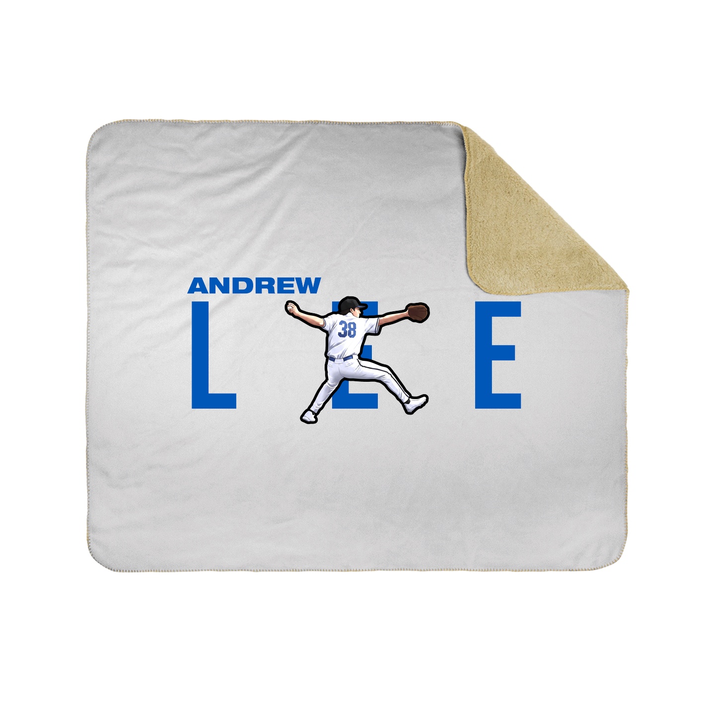 Throw Blanket — Player Name in White