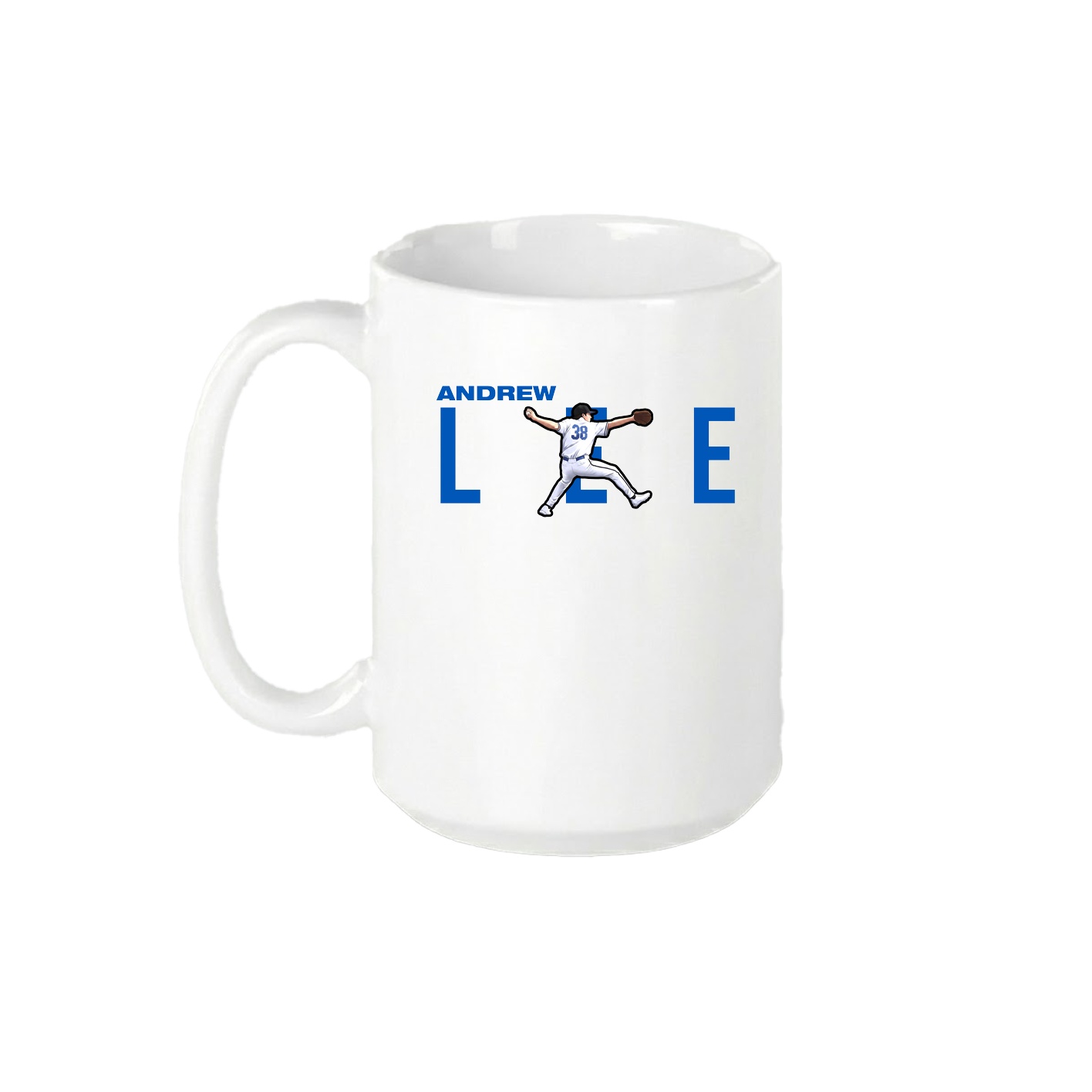 15oz Coffee Mug — Player Name in White