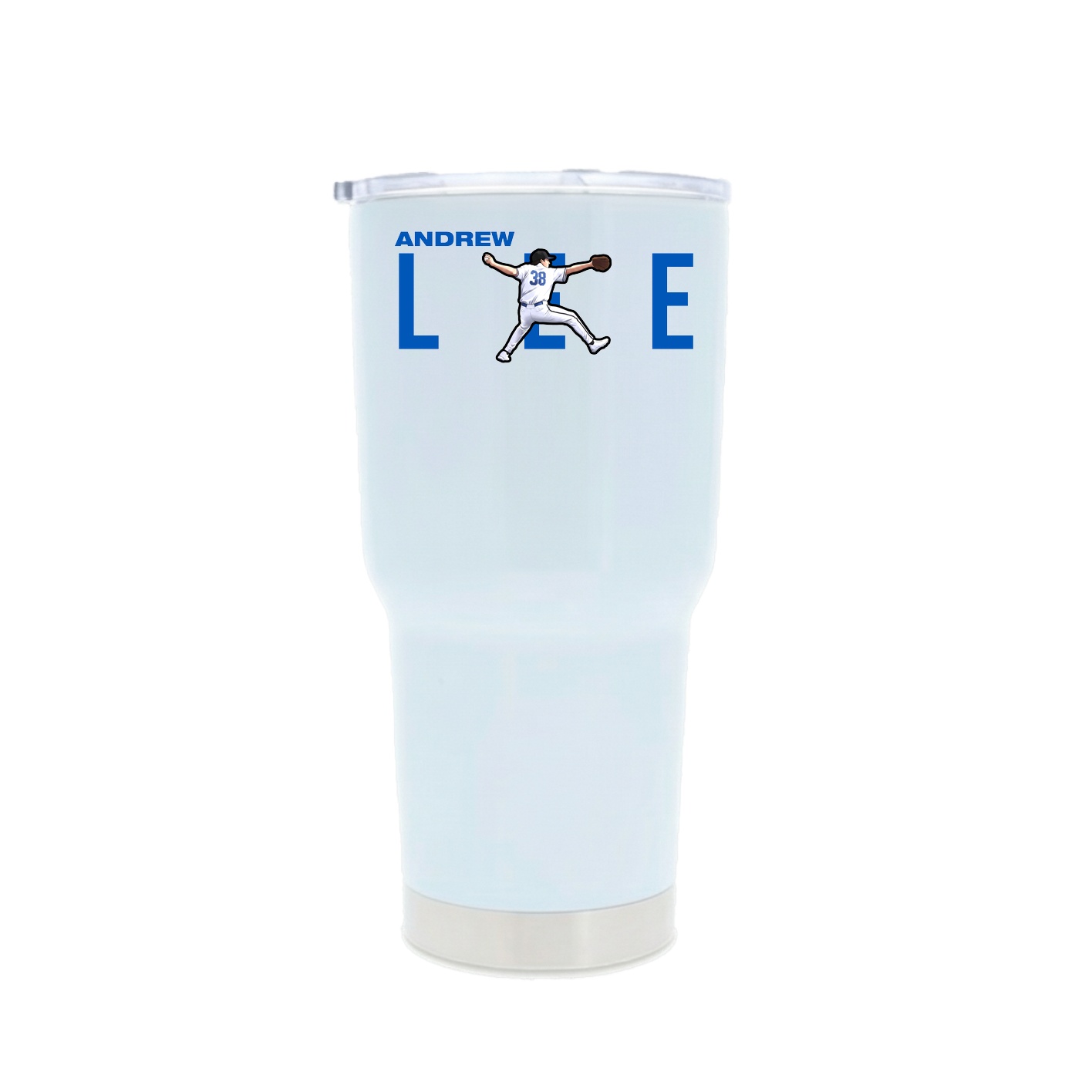 30oz Stainless Steel Tumbler — Player Name in White