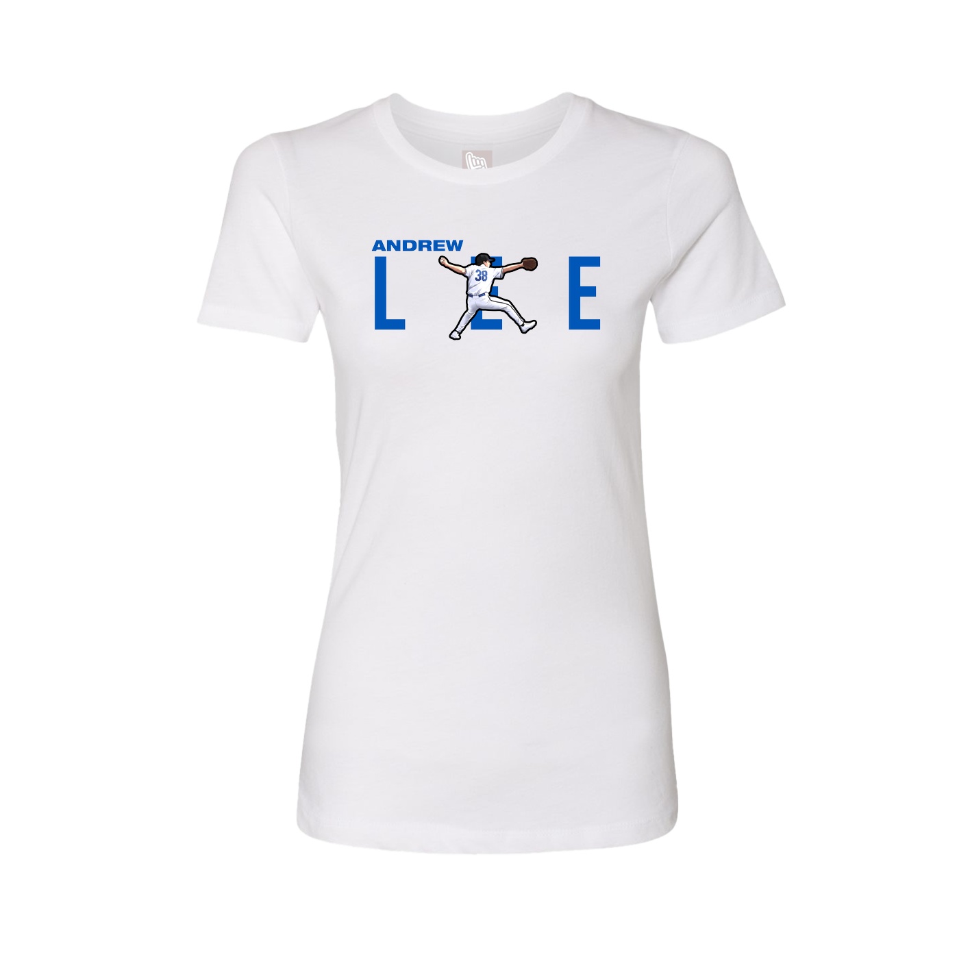 Fitted Women's Tee — Player Name in White
