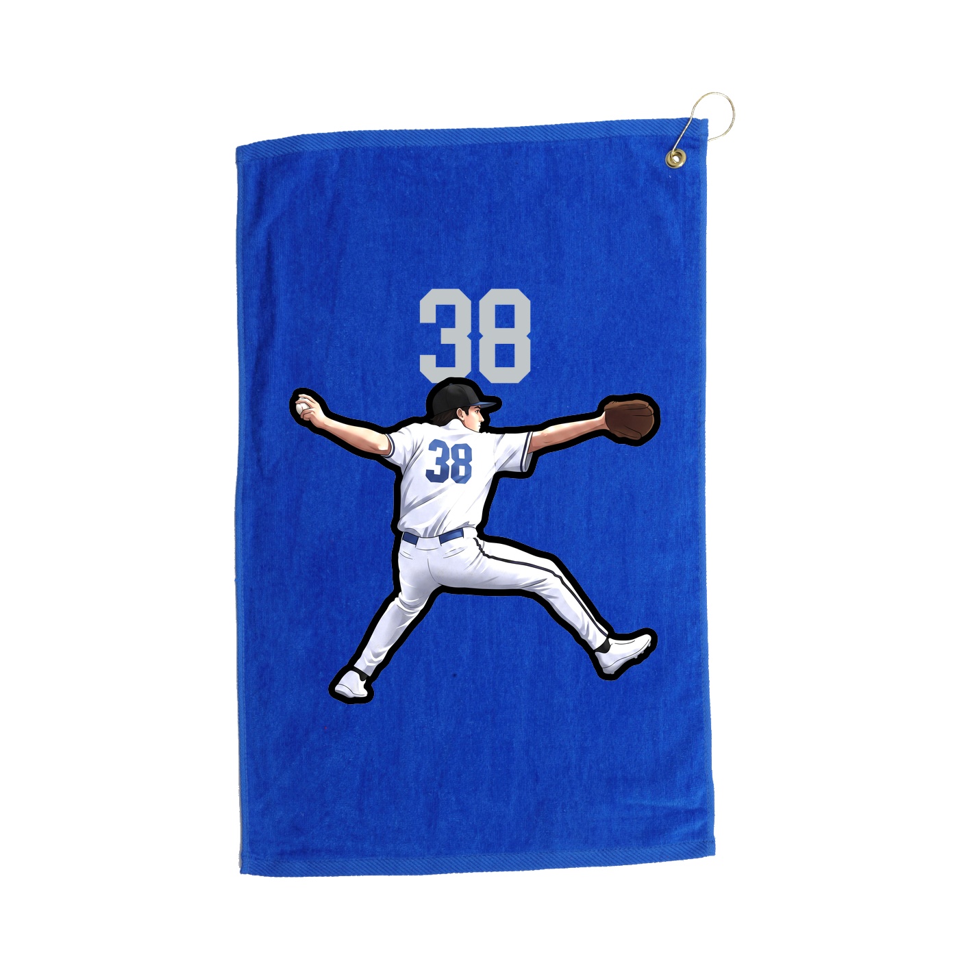 Golf Towel — Number Top in Royal