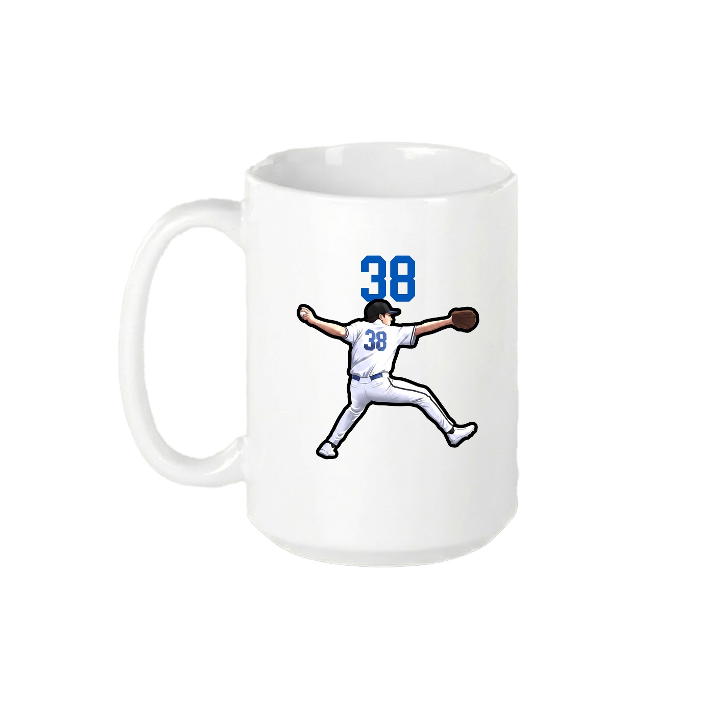15oz Coffee Mug — Number Top in White