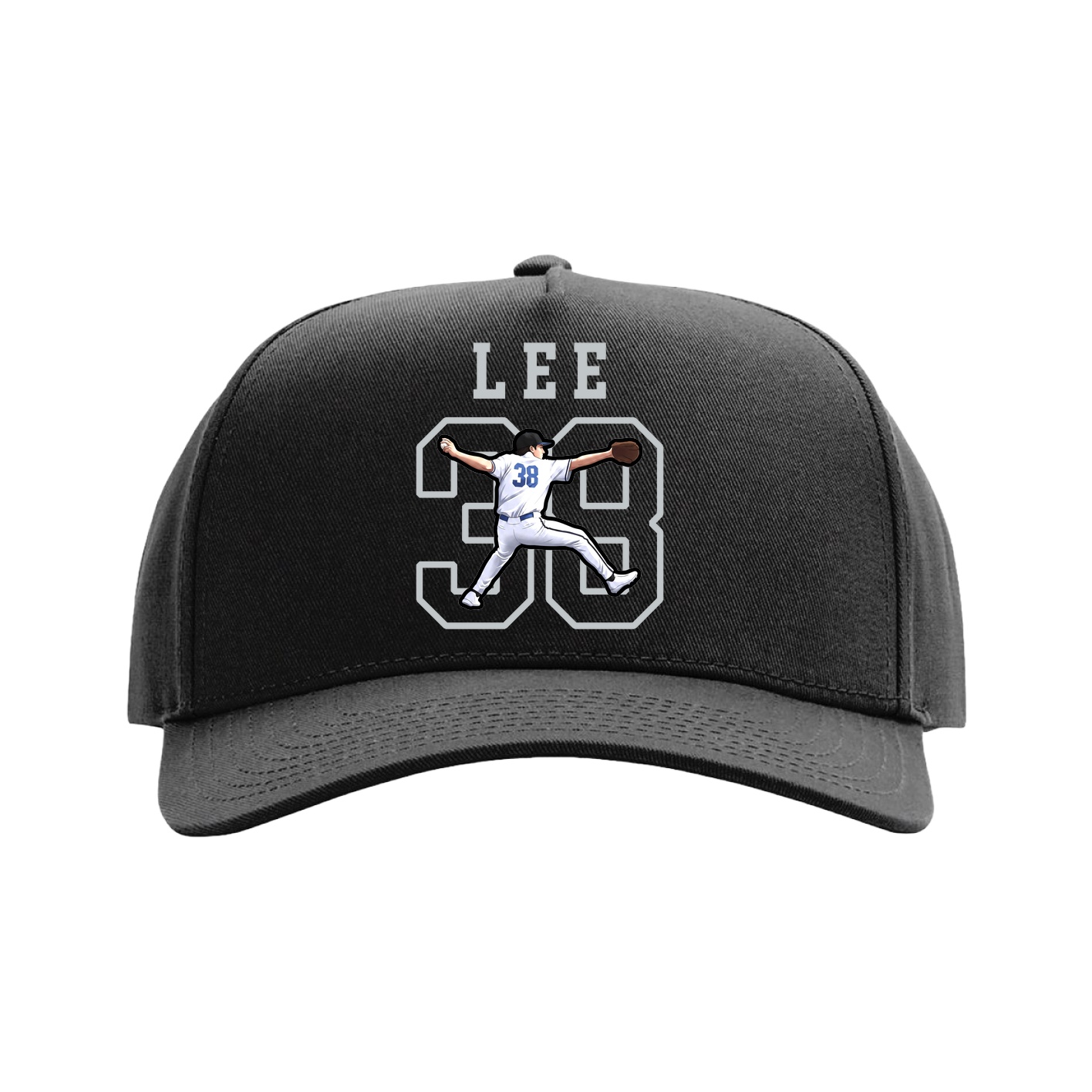 Full Fabric Five-Panel Champ Cap — Shirsey in Black