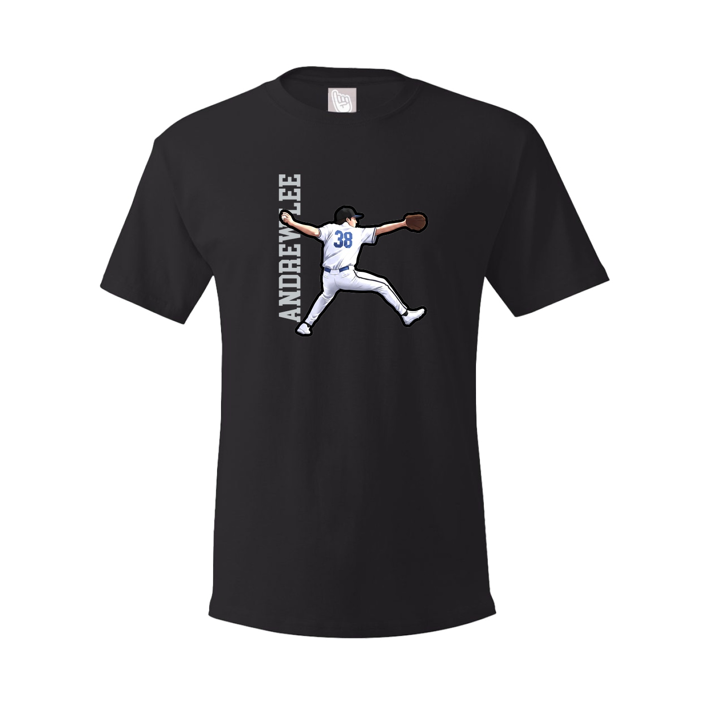 Youth Tee — Name Vertical in Black