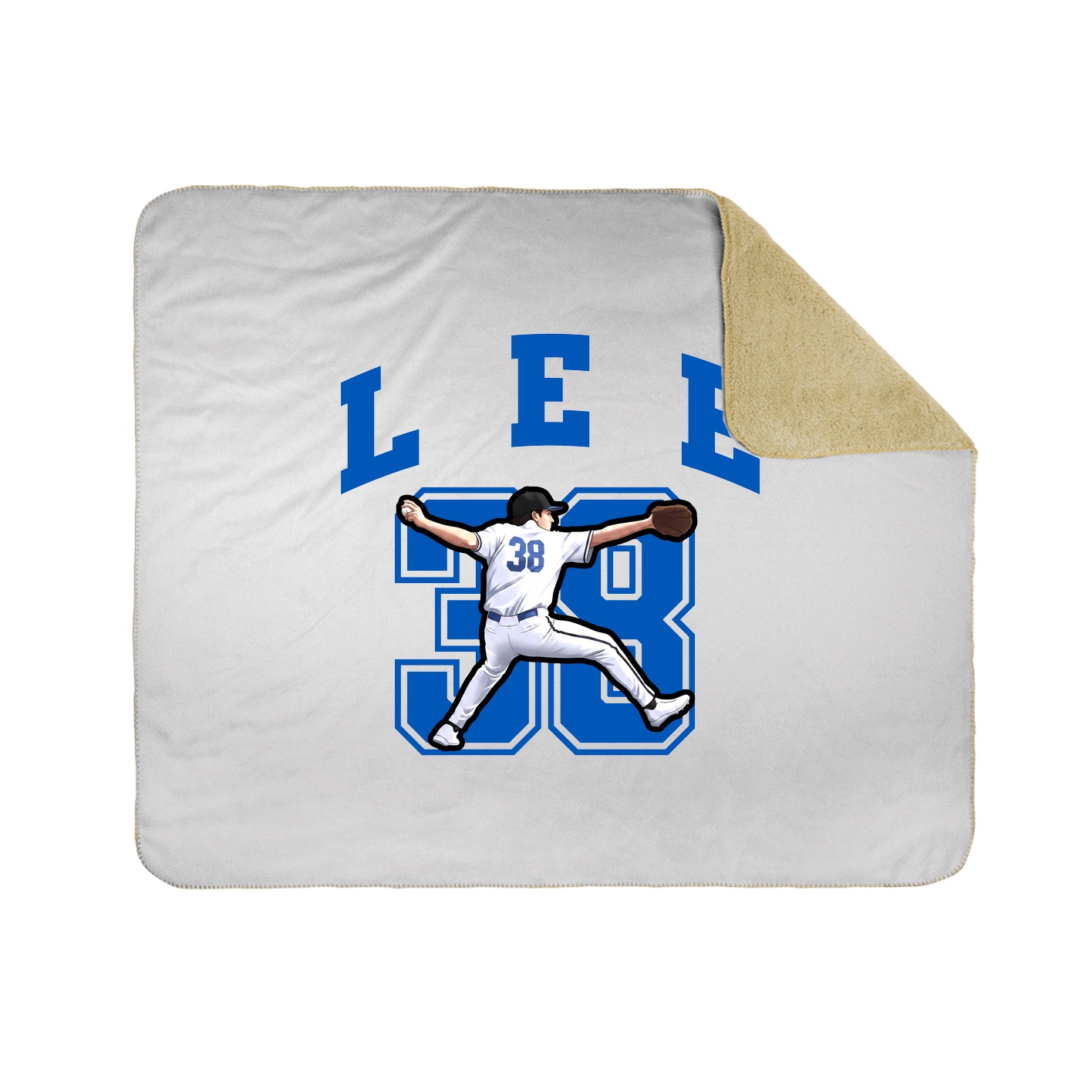 Throw Blanket — Number in White