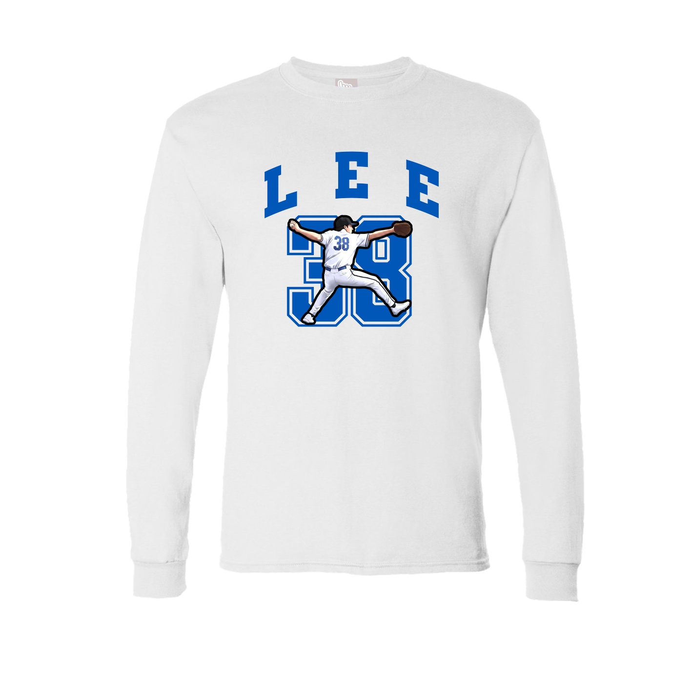 Long Sleeve Tee — Number in White