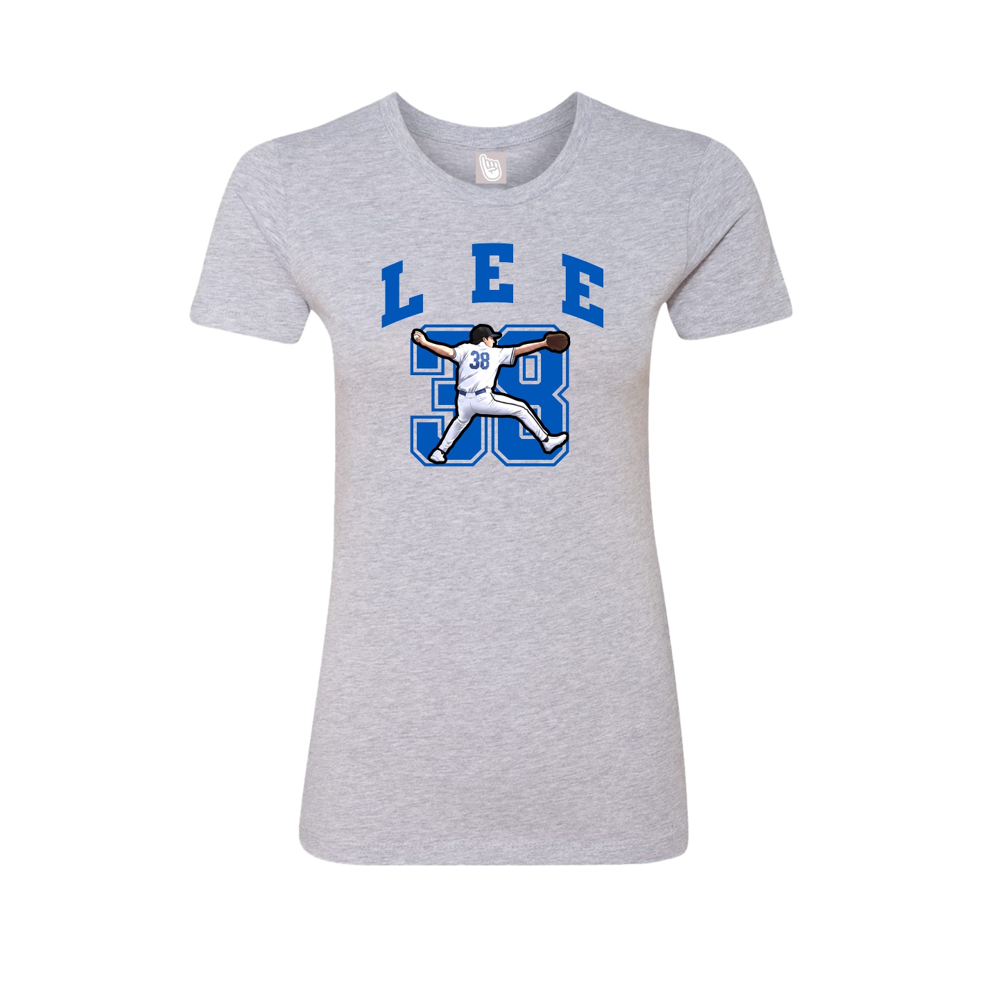 Fitted Women's Tee — Number in Grey