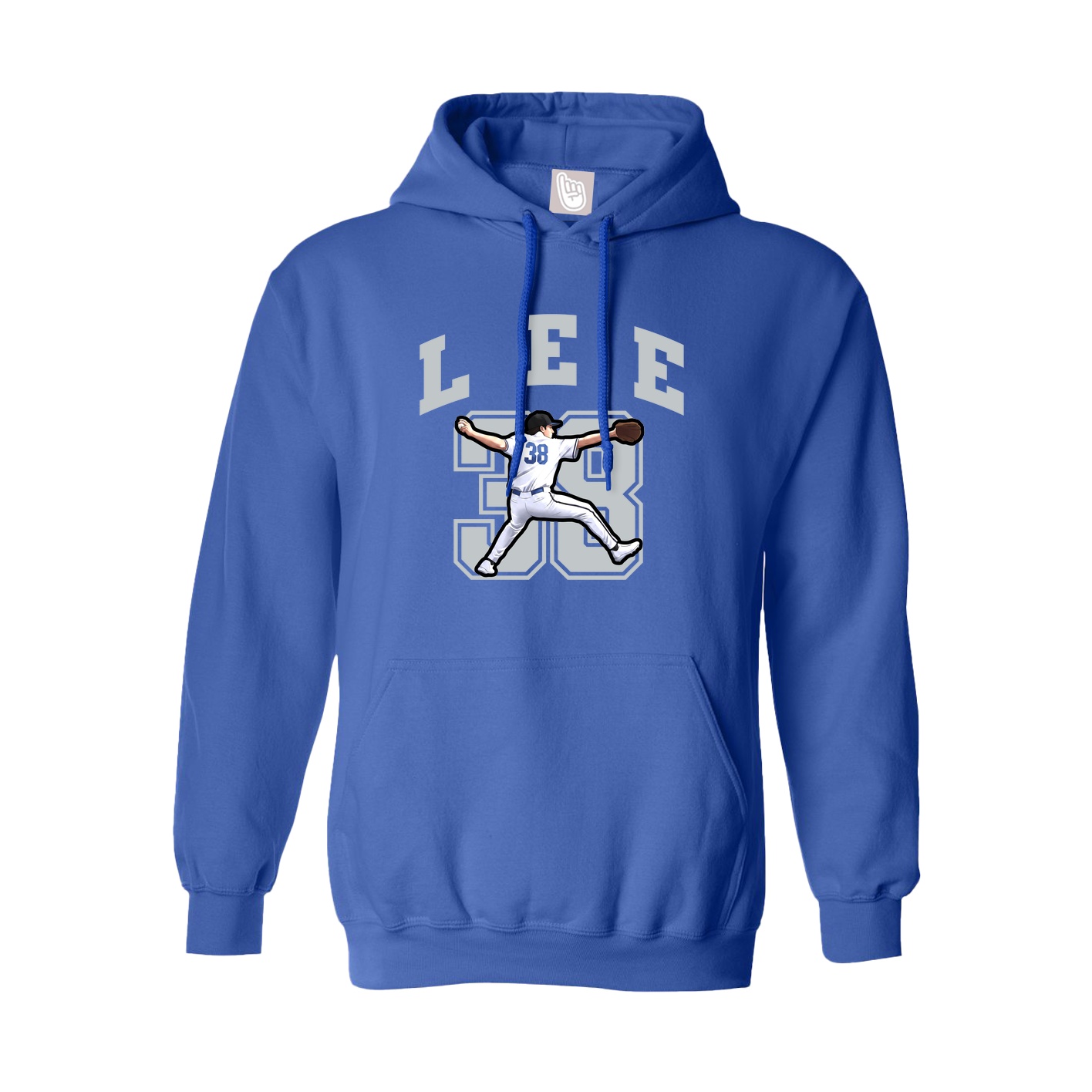 Hoodie — Number in Royal