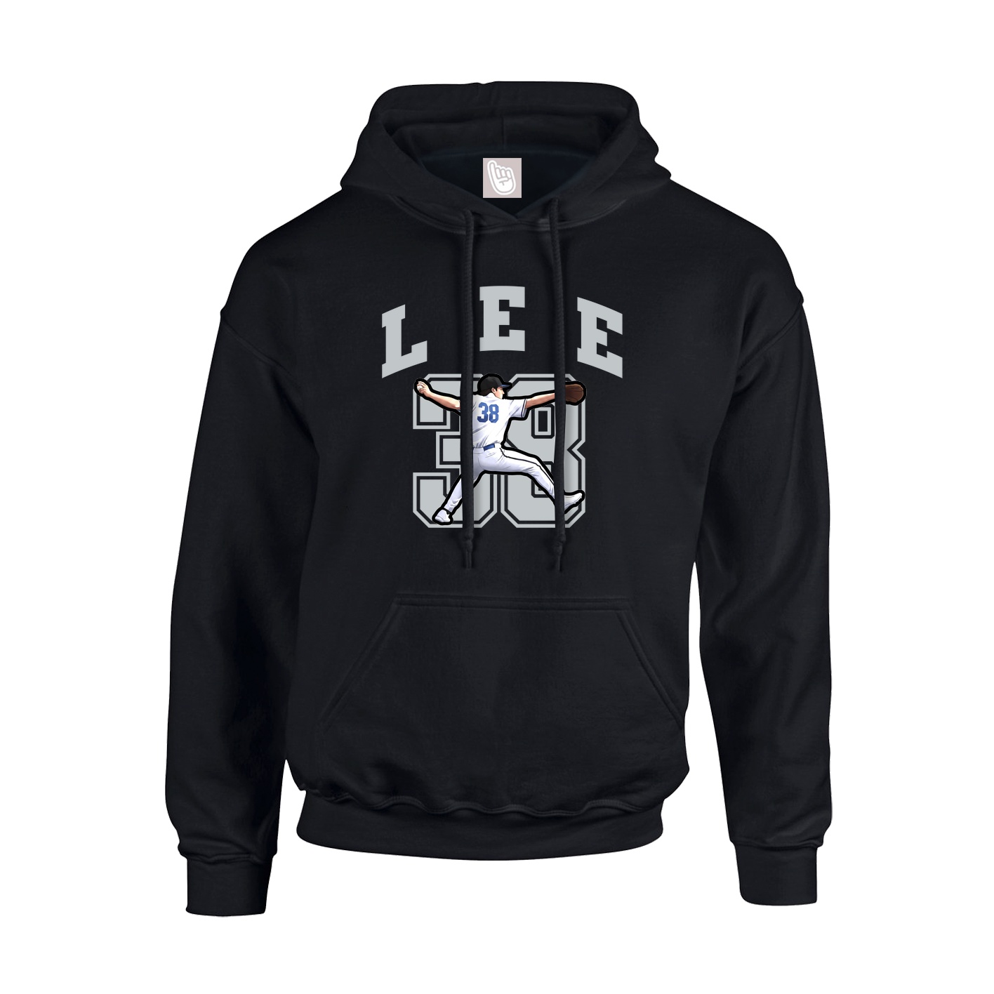 Youth Hoodie — Number in Black