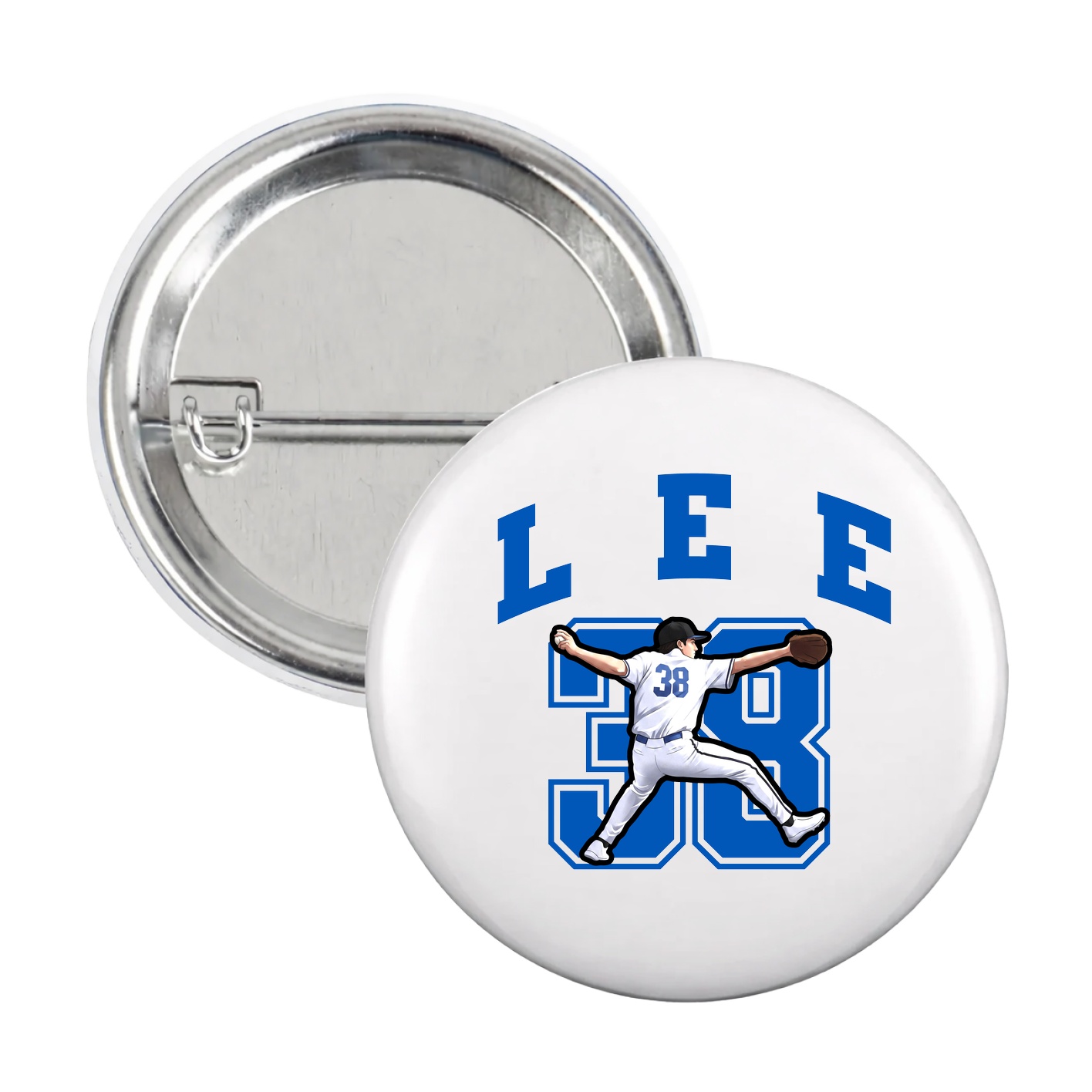 Game Day Button — Number in White