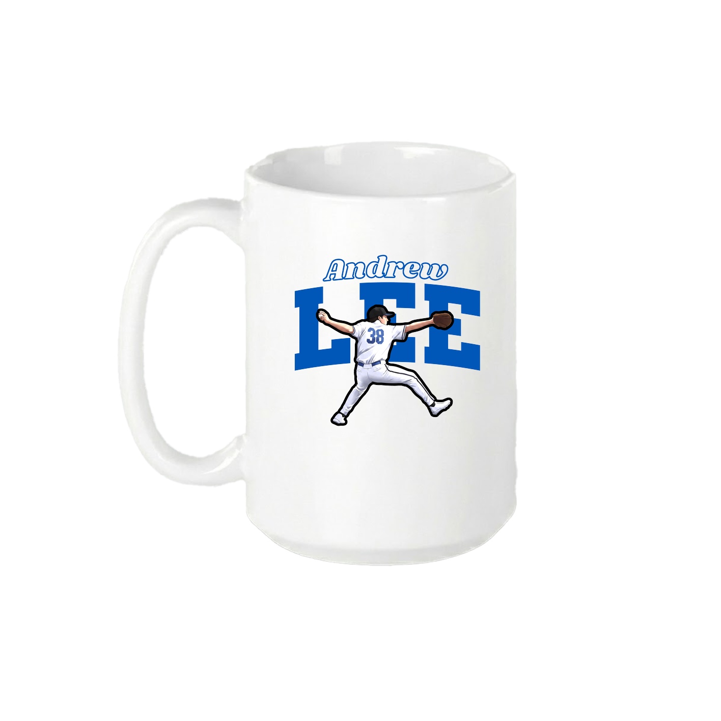 15oz Coffee Mug — Name Arch in White