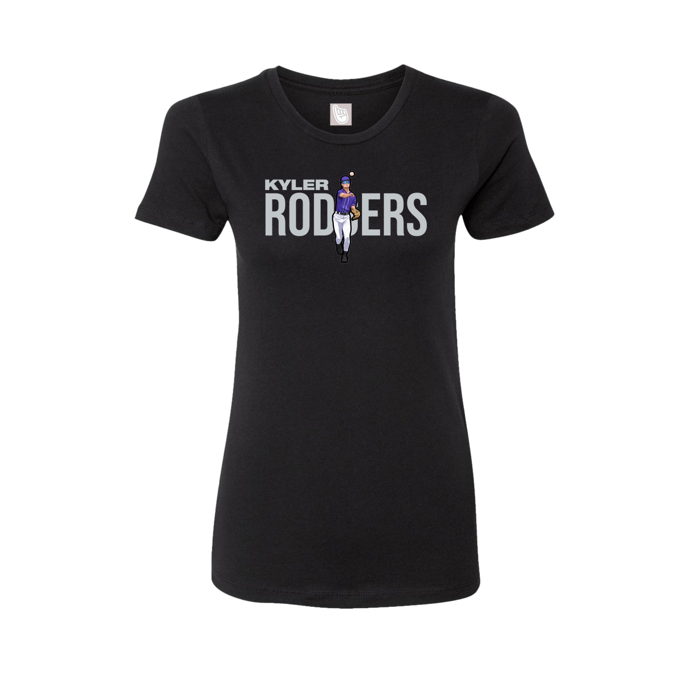 Fitted Women's Tee — Player Name in Black