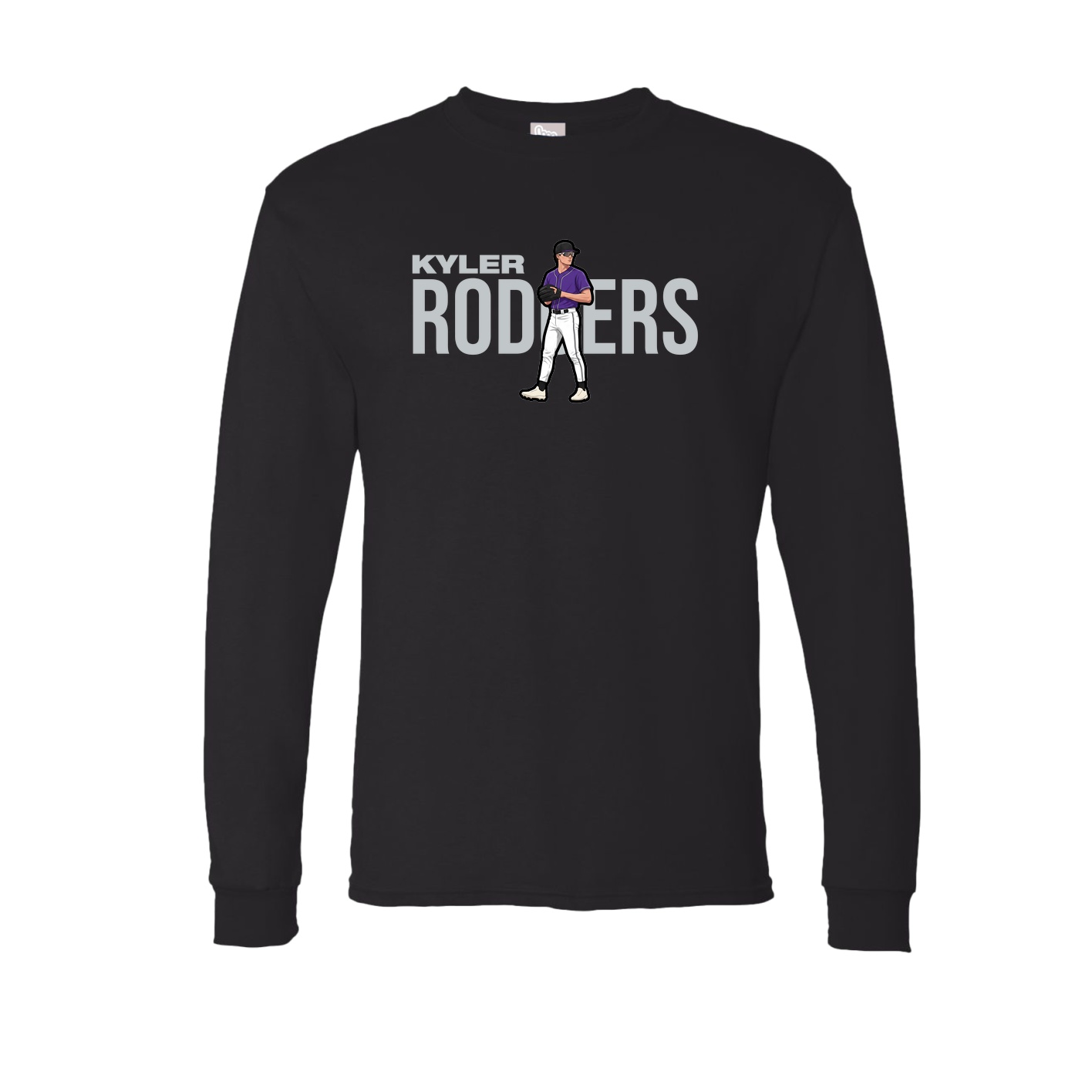 Long Sleeve Tee — Player Name in Black